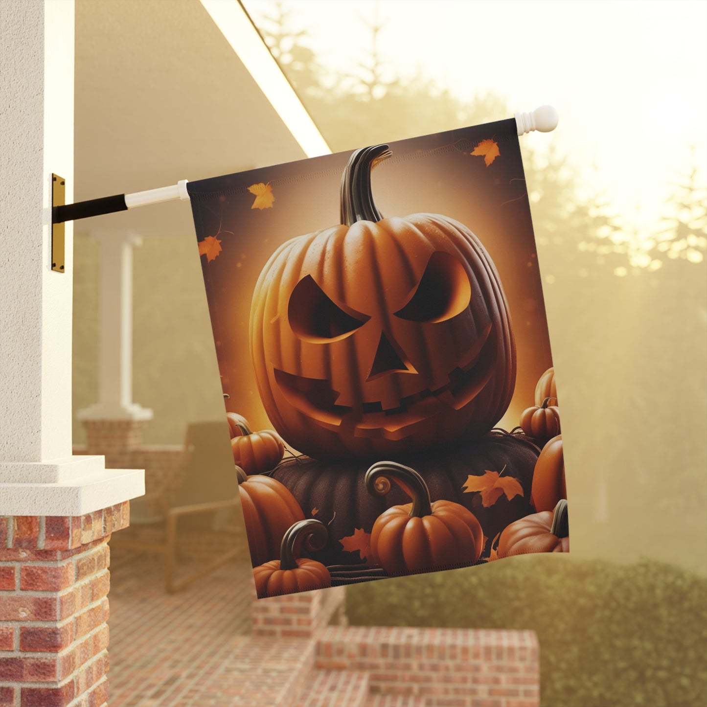 Glowing Jack-O’-Lantern Garden Flag