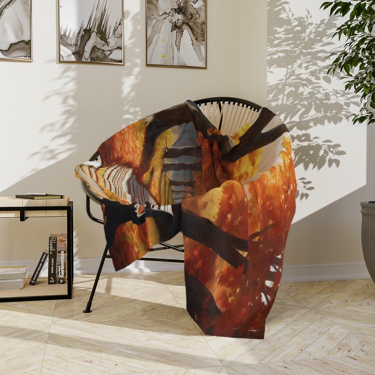 Autumn Park Velveteen Blanket