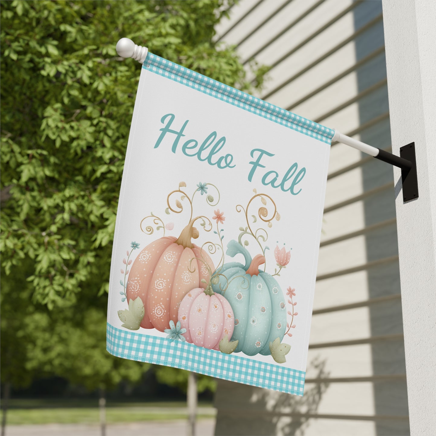 Pastel Pumpkins Garden Flag