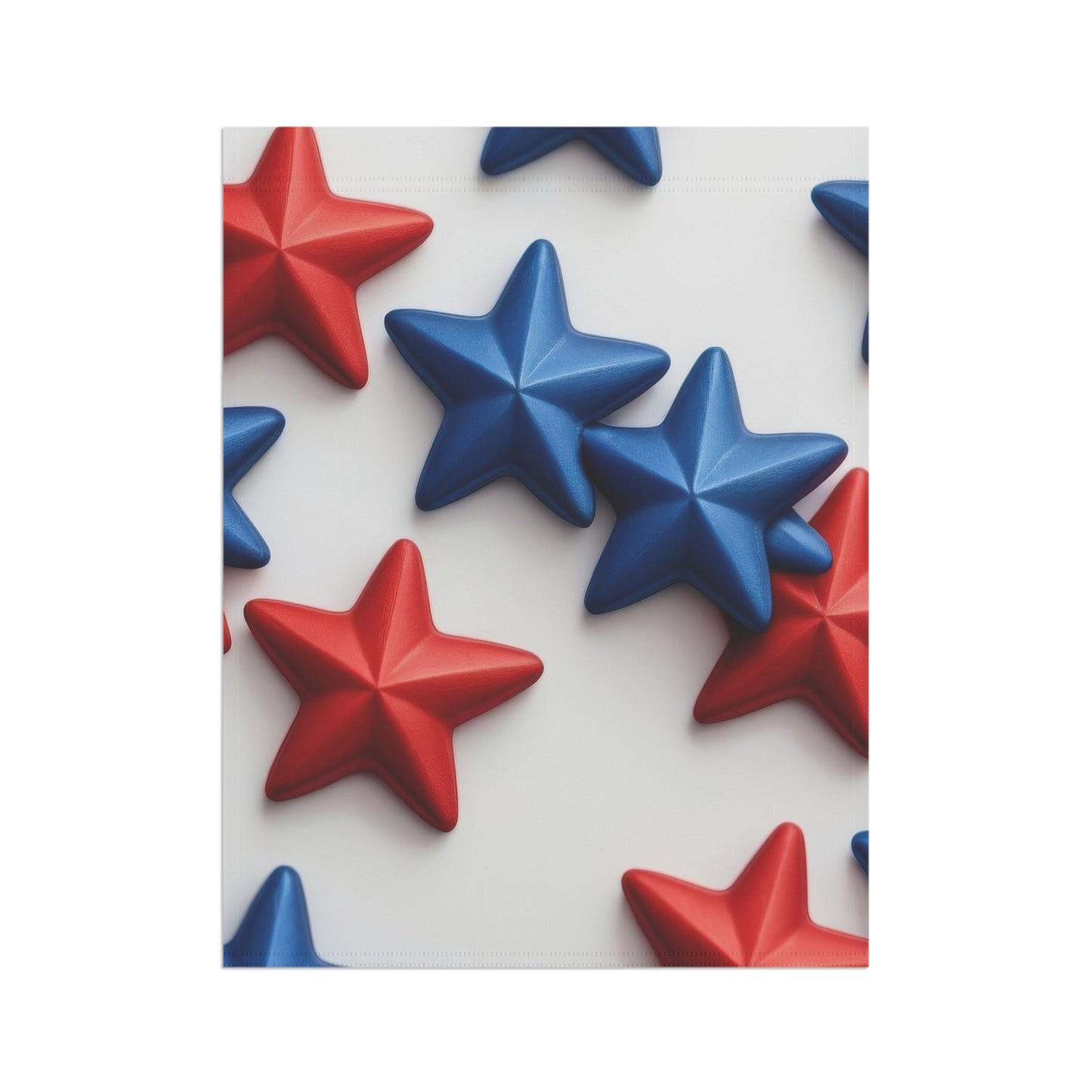 Red and Blue Stars July 4th Garden Flag