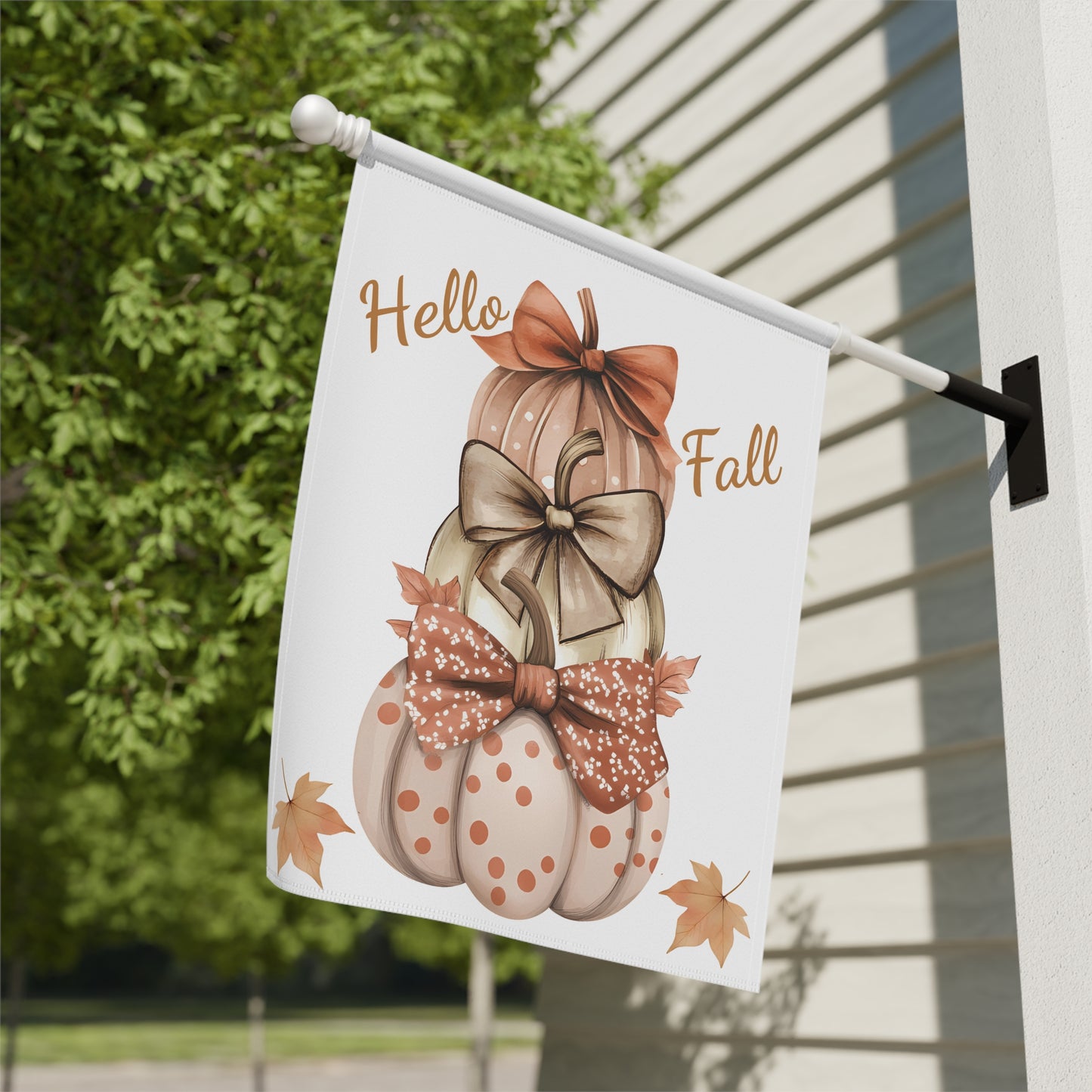 Hello Fall Pumpkin Flag