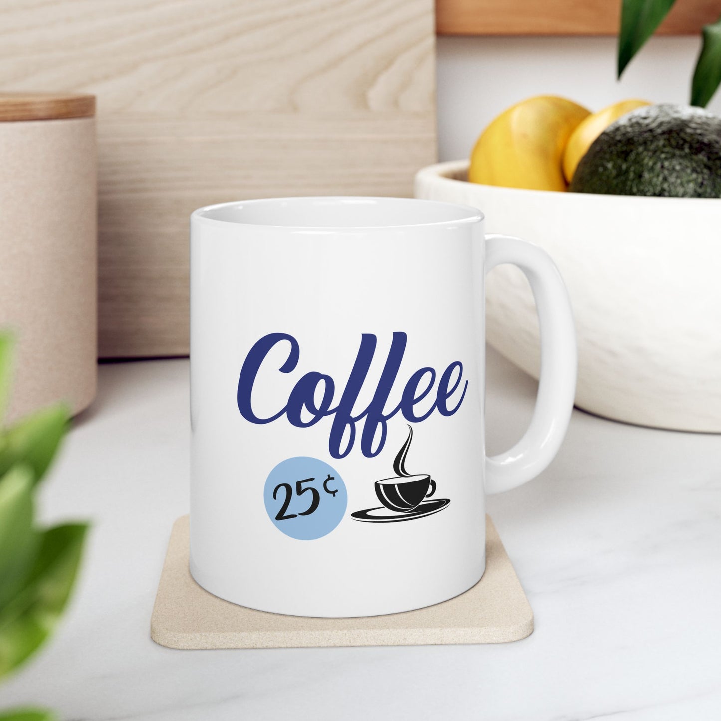 Retro Diner Style Coffee Cup