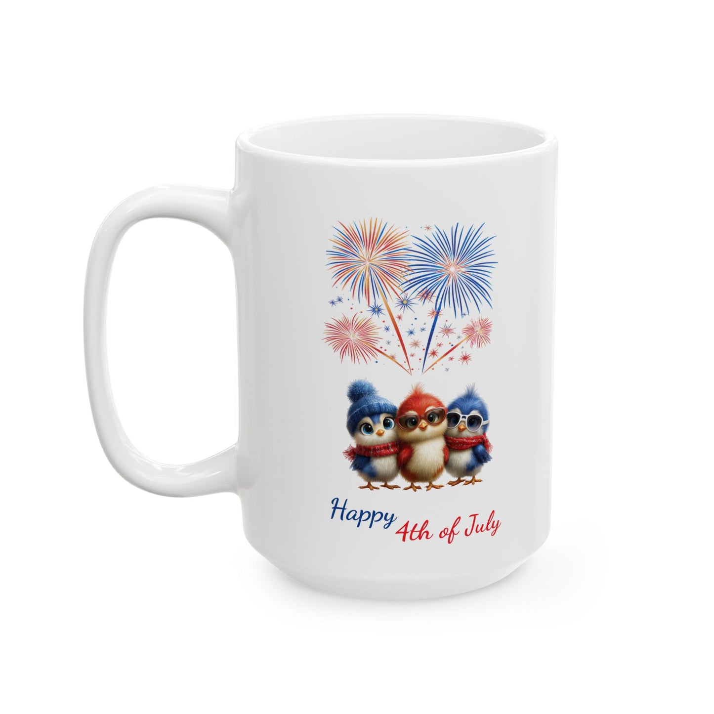Adorable Patriotic Birds Coffee Mug