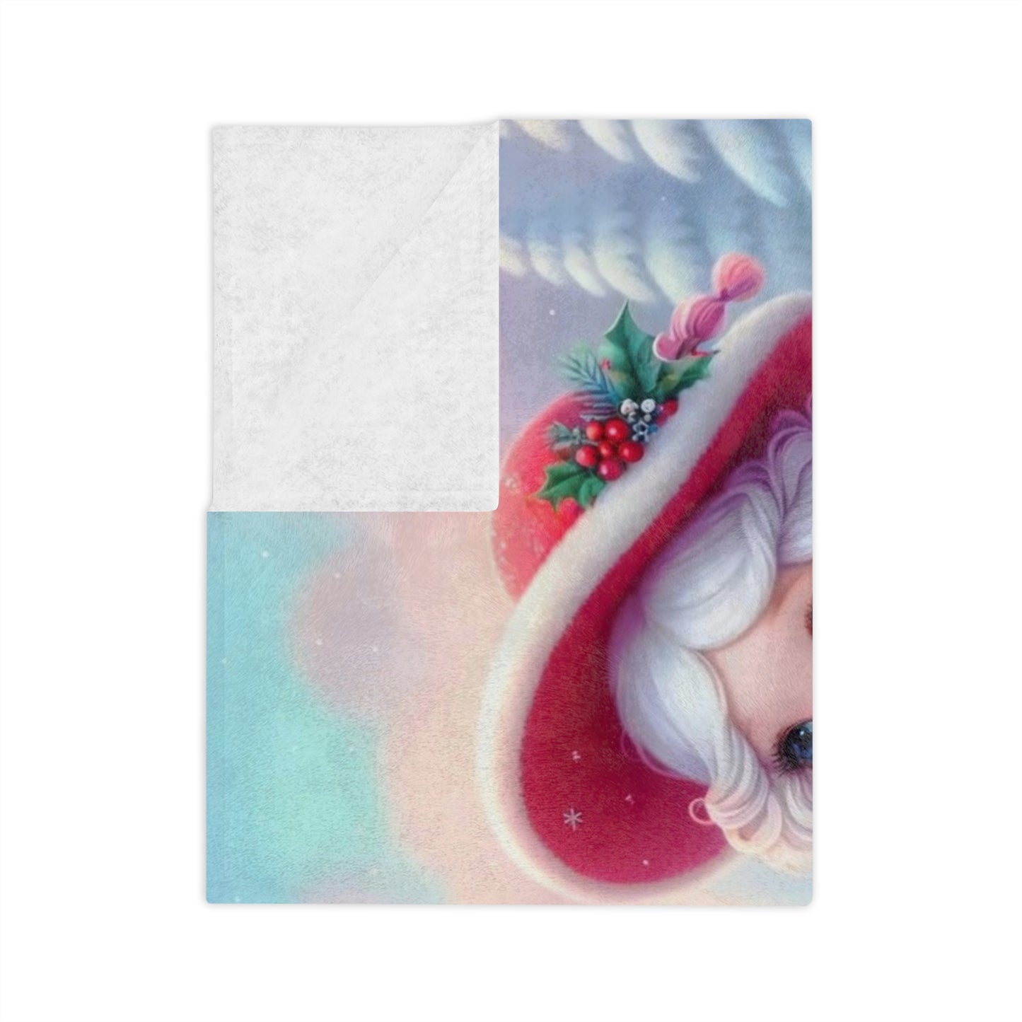 Christmas Ice Skating Trio Velveteen Blanket