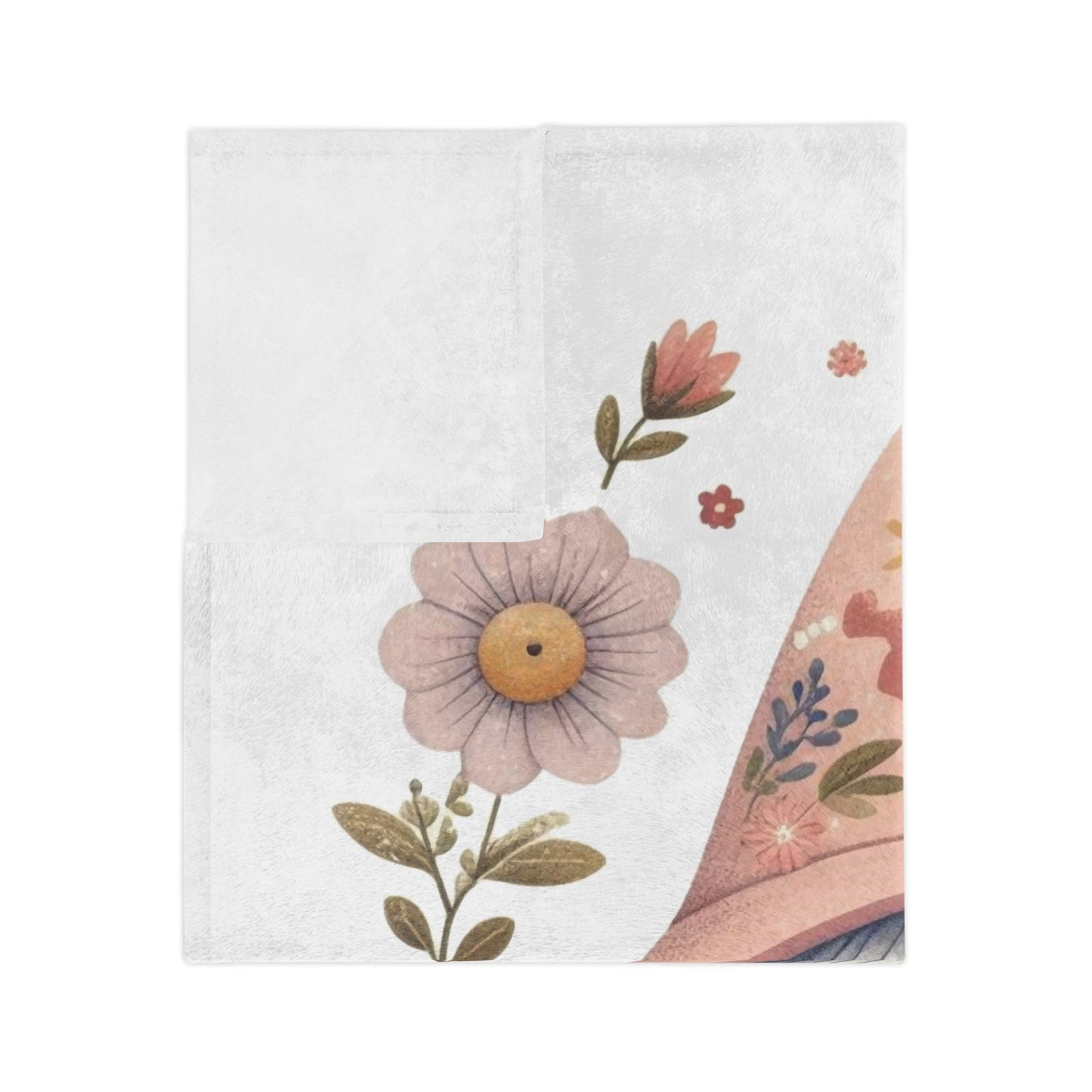 "I Love Spring" Gnome Velveteen Blanket