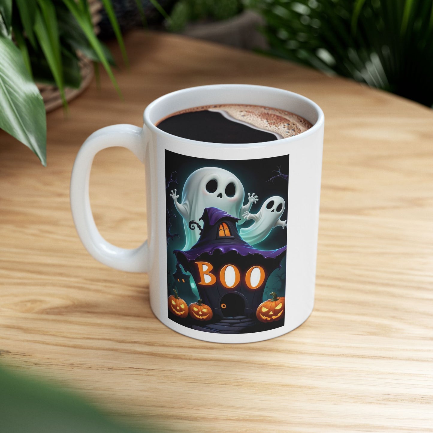 Spooky "BOO!" Coffee Cup
