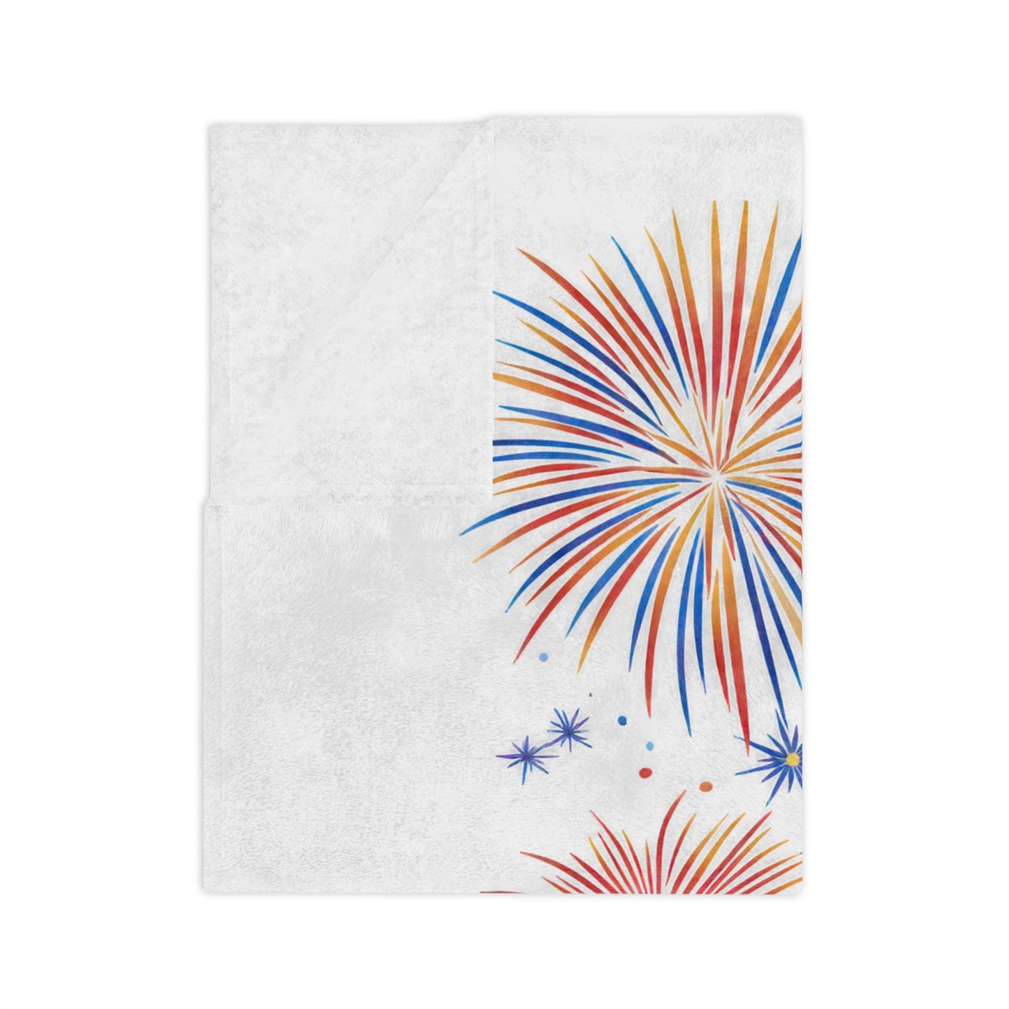 Happy 4th of July Birds Velveteen Plush Blanket