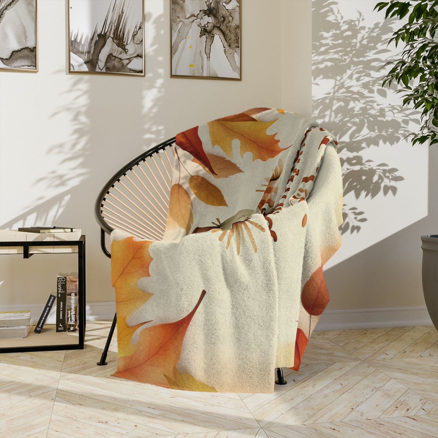 Happy Thanksgiving Scarecrow Velveteen Blanket