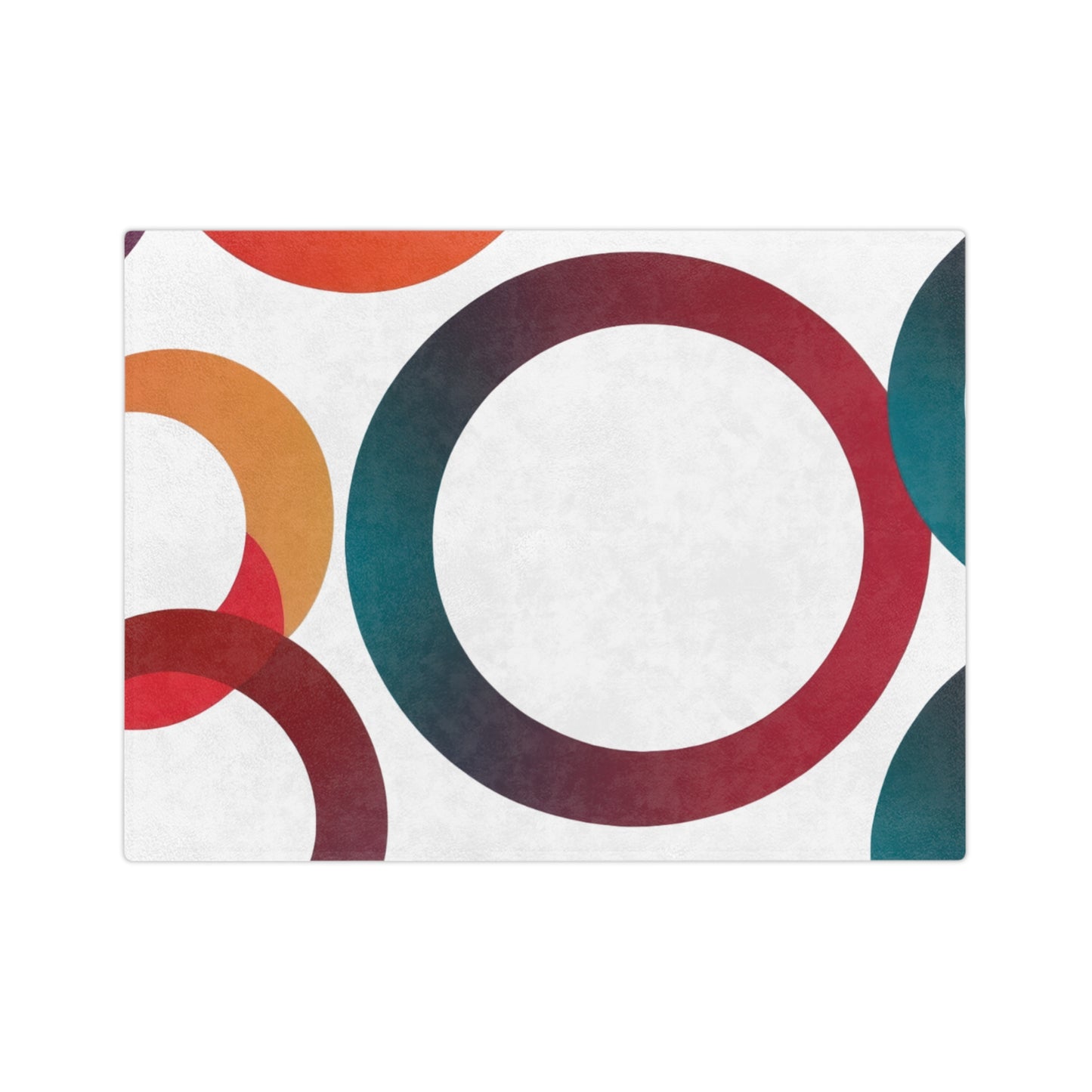 Modern Rings Velveteen Blanket