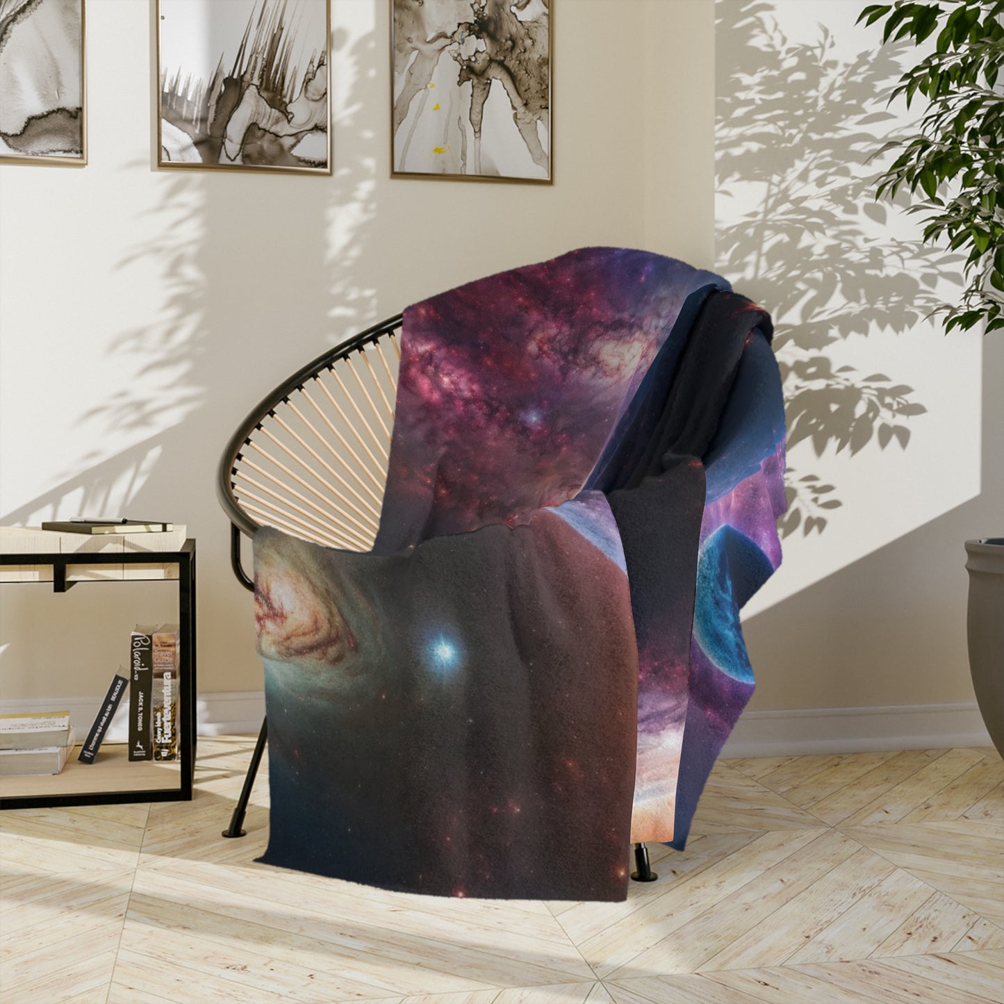 Galactic Planet Velveteen Throw