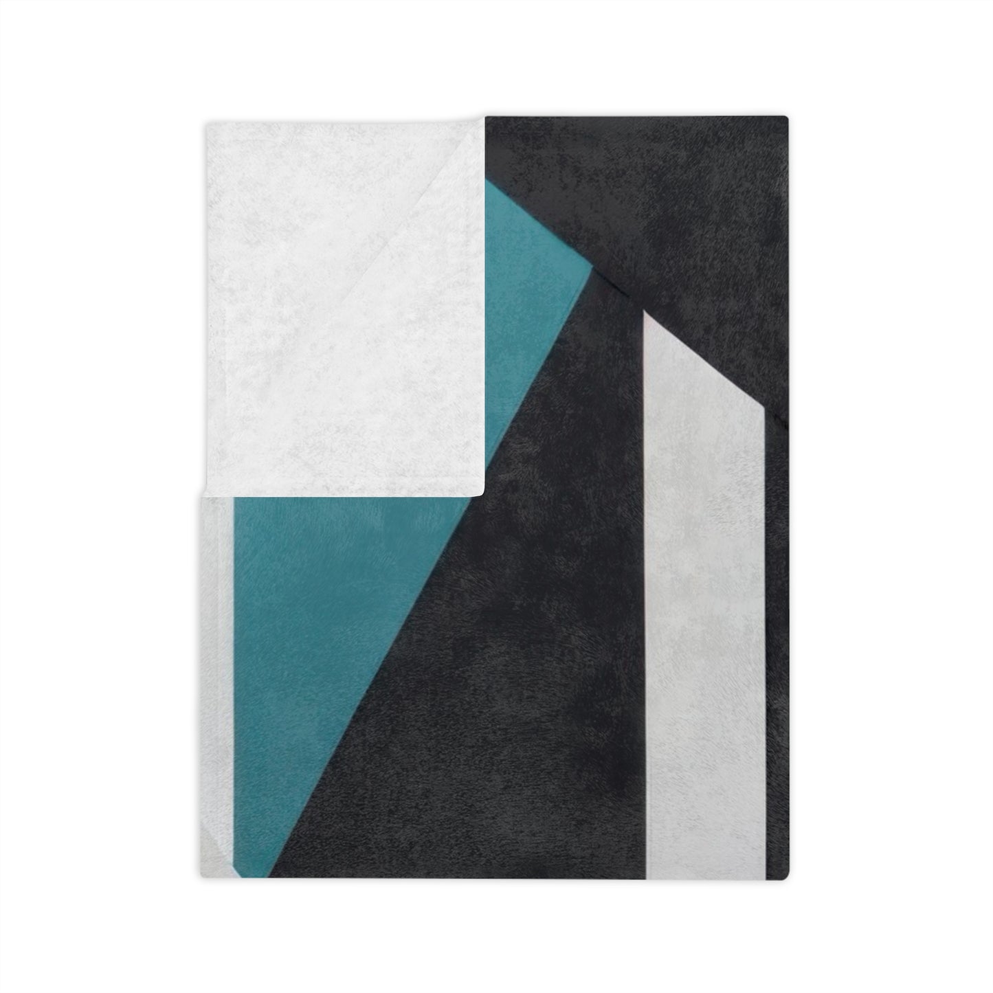 Modern Teal & Black Throw