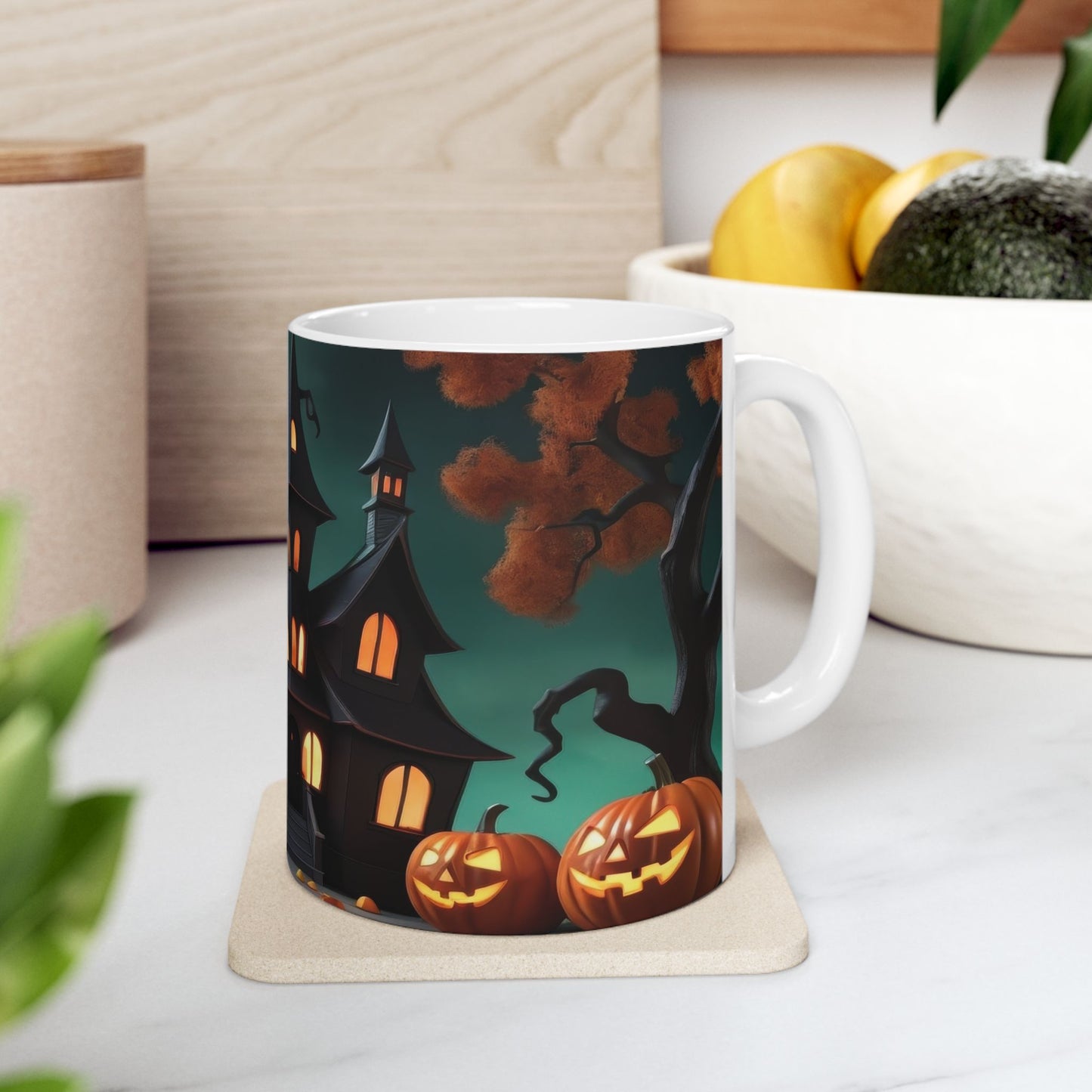 Moonlit Spooky Scene Coffee Cup