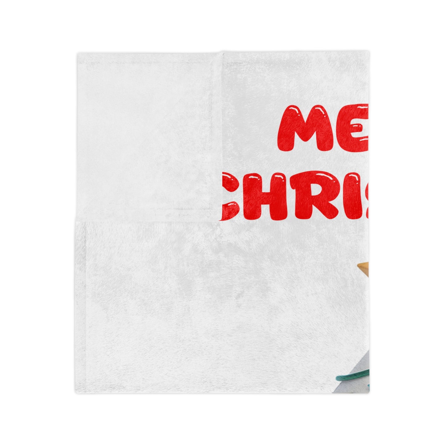 Cute Cartoon Christmas Tree Velveteen Blanket