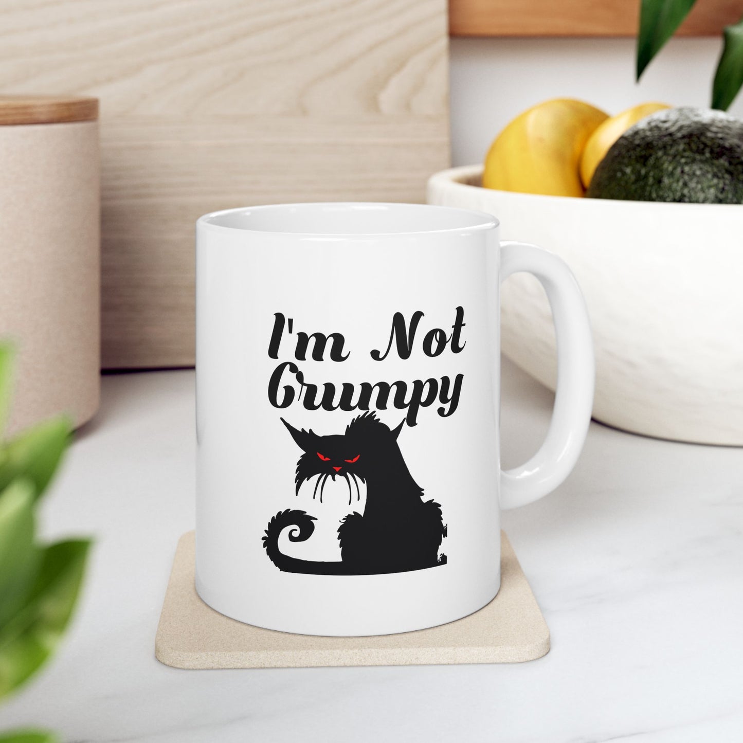 I'm Not Grumpy White Ceramic Mug