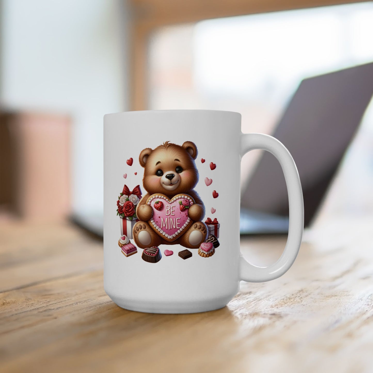 Adorable Teddy Bear "BE MINE" Coffee Mug