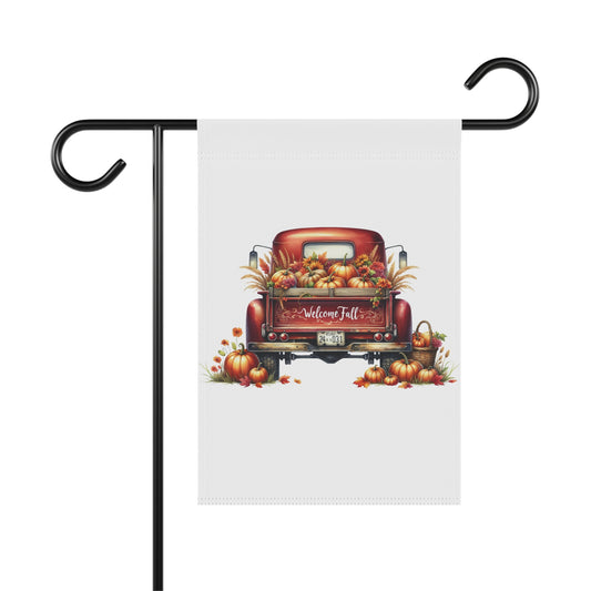 Vintage Truck Welcome Fall Flag
