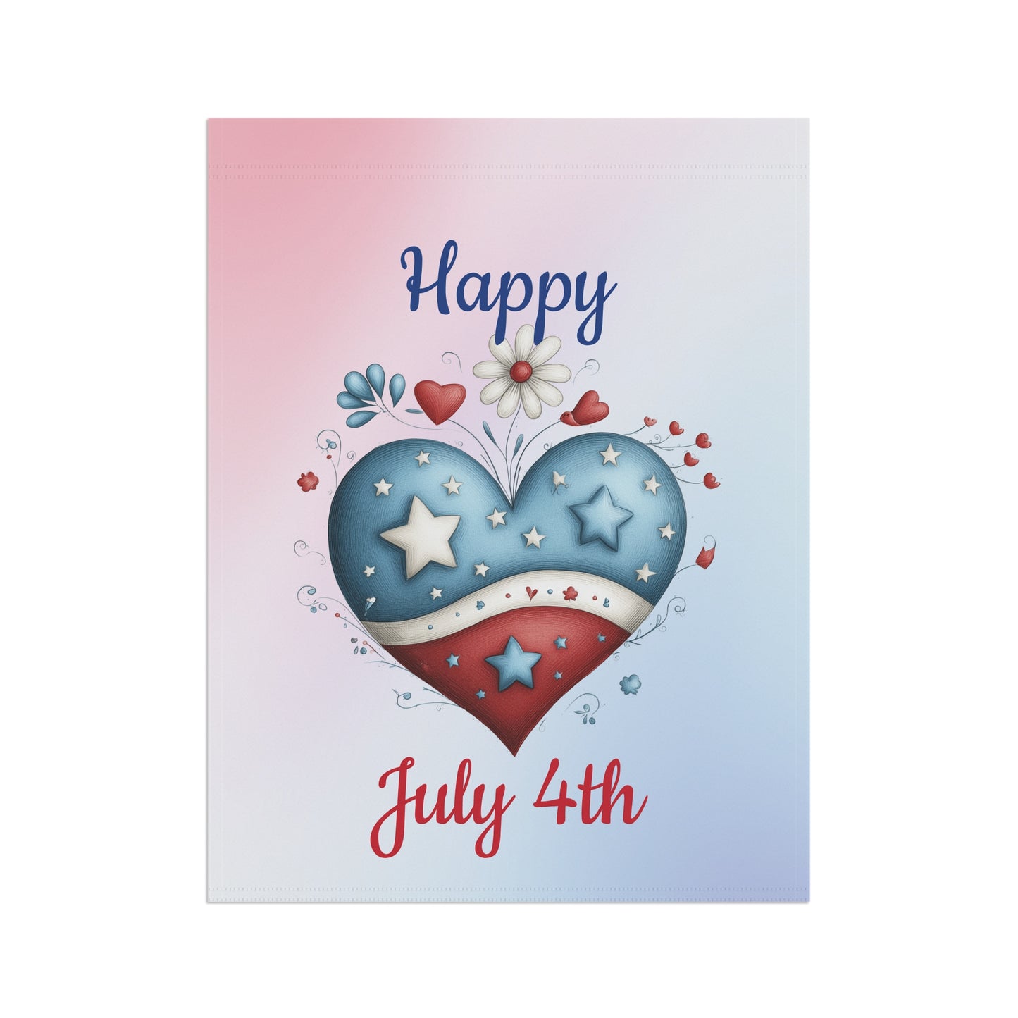 Beautiful July 4th Holiday Garden Flag