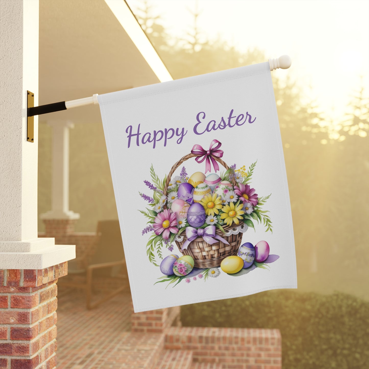 Beautiful Easter Basket Garden Flag