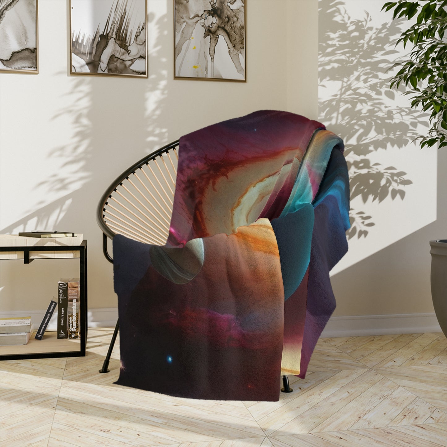 Celestial Orbit Velveteen Blanket