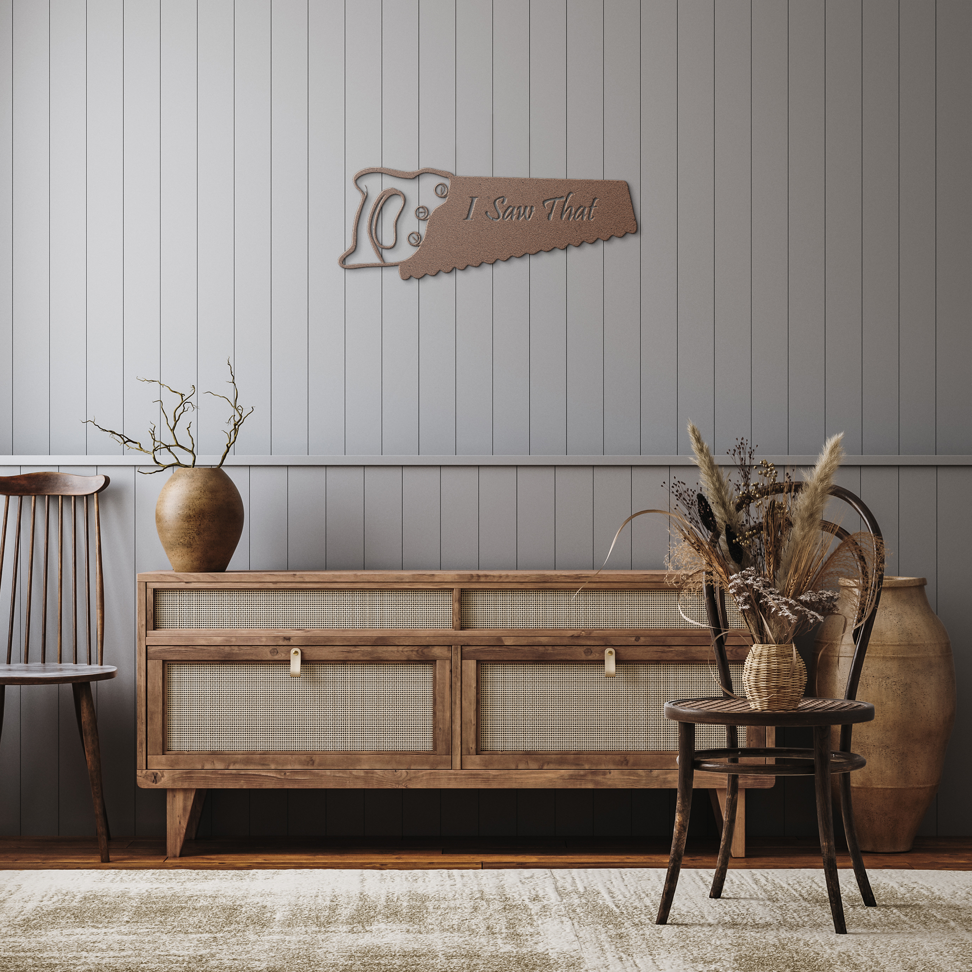 Man_cave_metal_hand_saw_art_Copper_Rustic_Hallway_Mockup.png