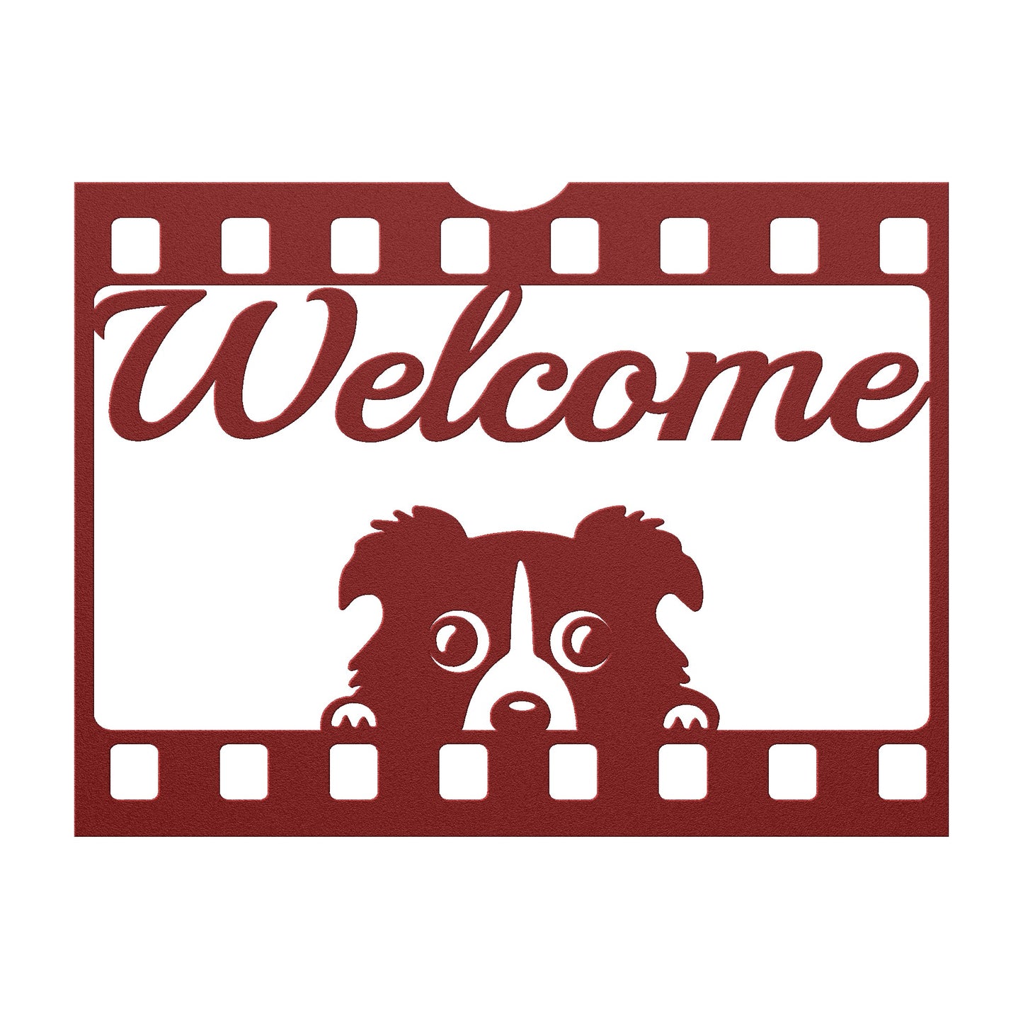 Puppy welcome metal sign