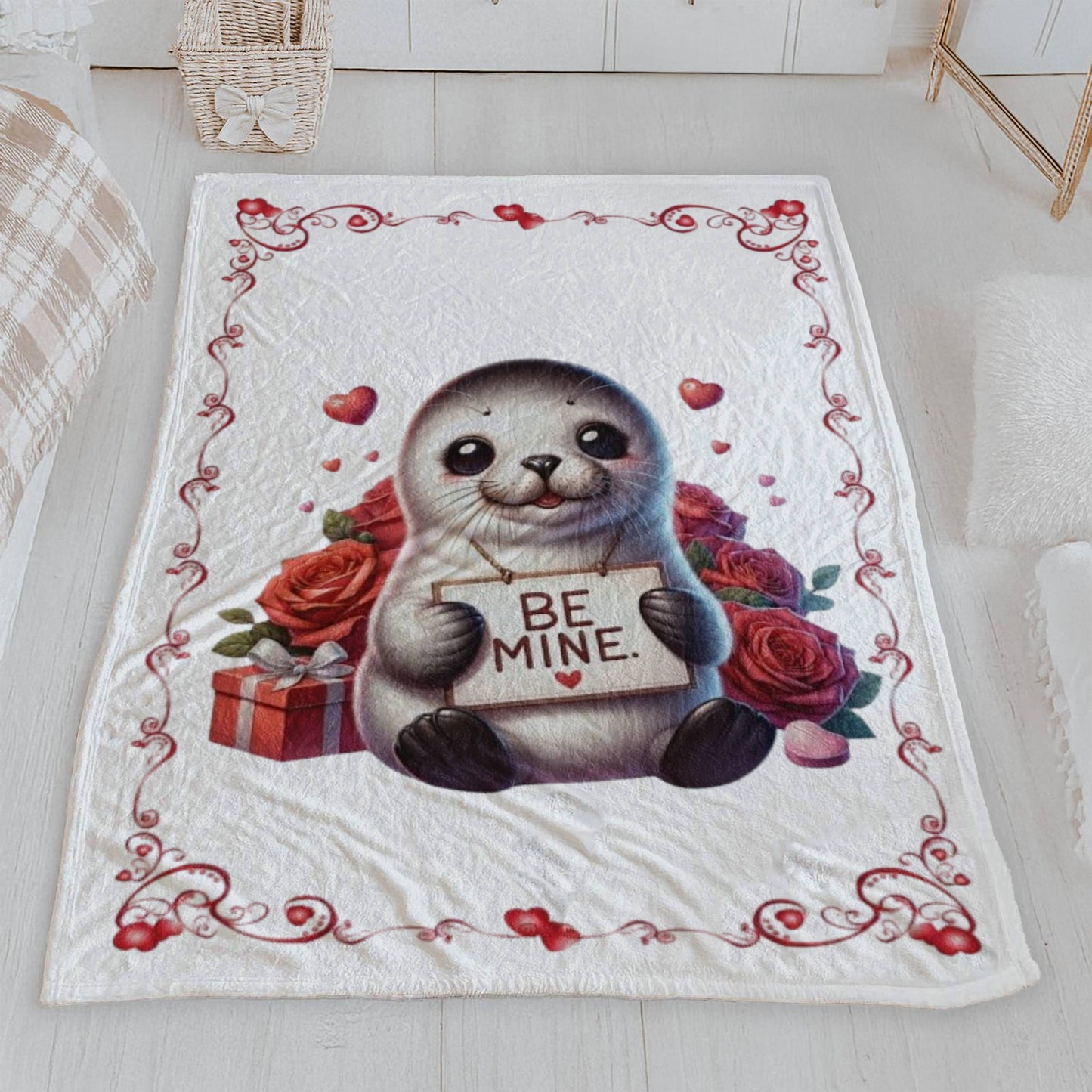 "Be Mine" Baby Seal Blanket