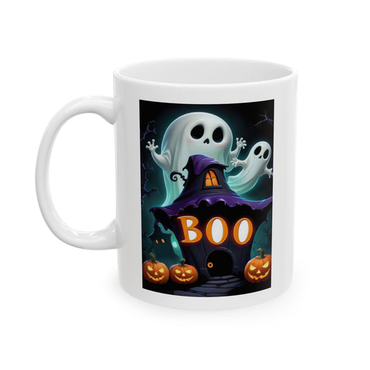 Spooky "BOO!" Coffee Cup