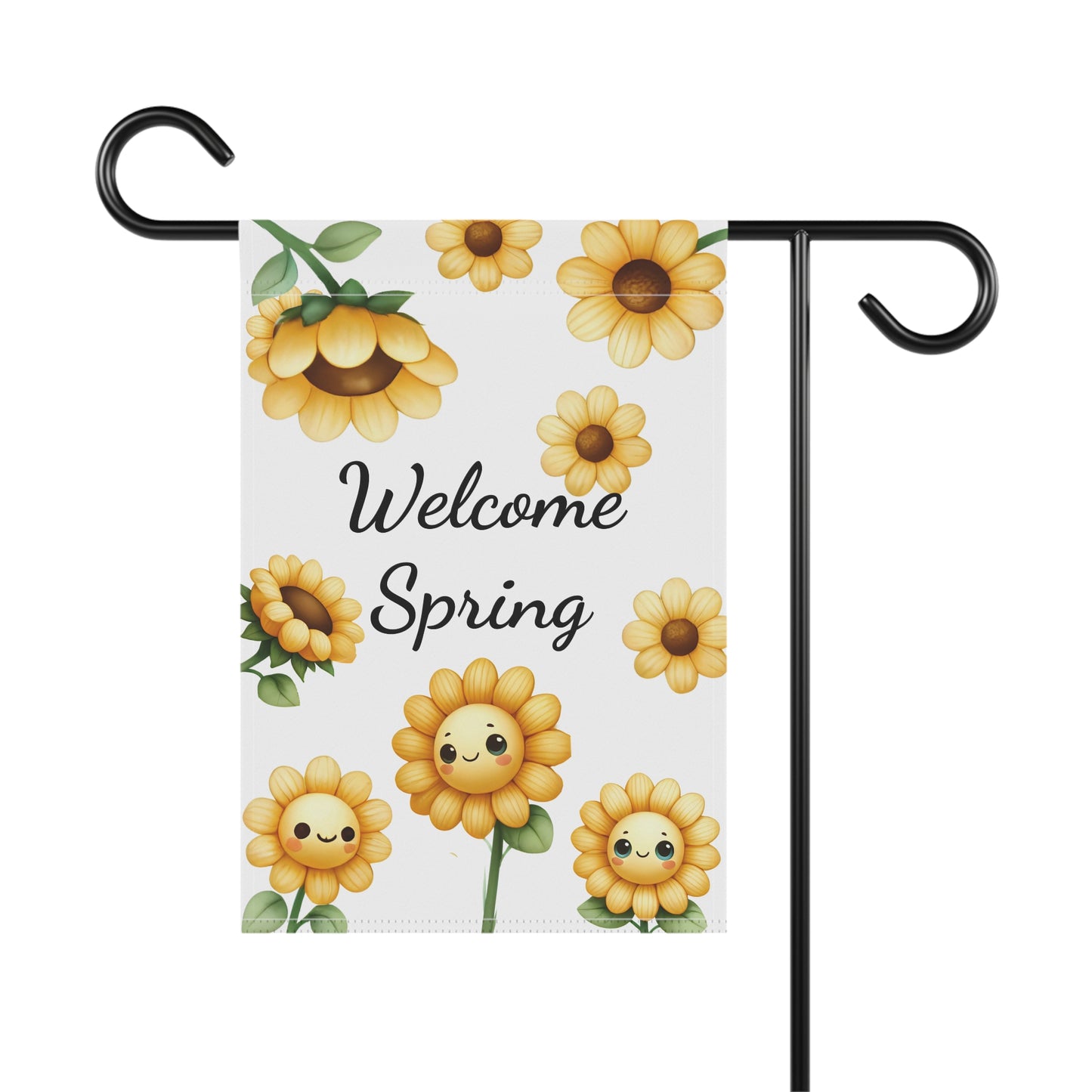 Cute Sunflower Welcome Spring Garden Flag