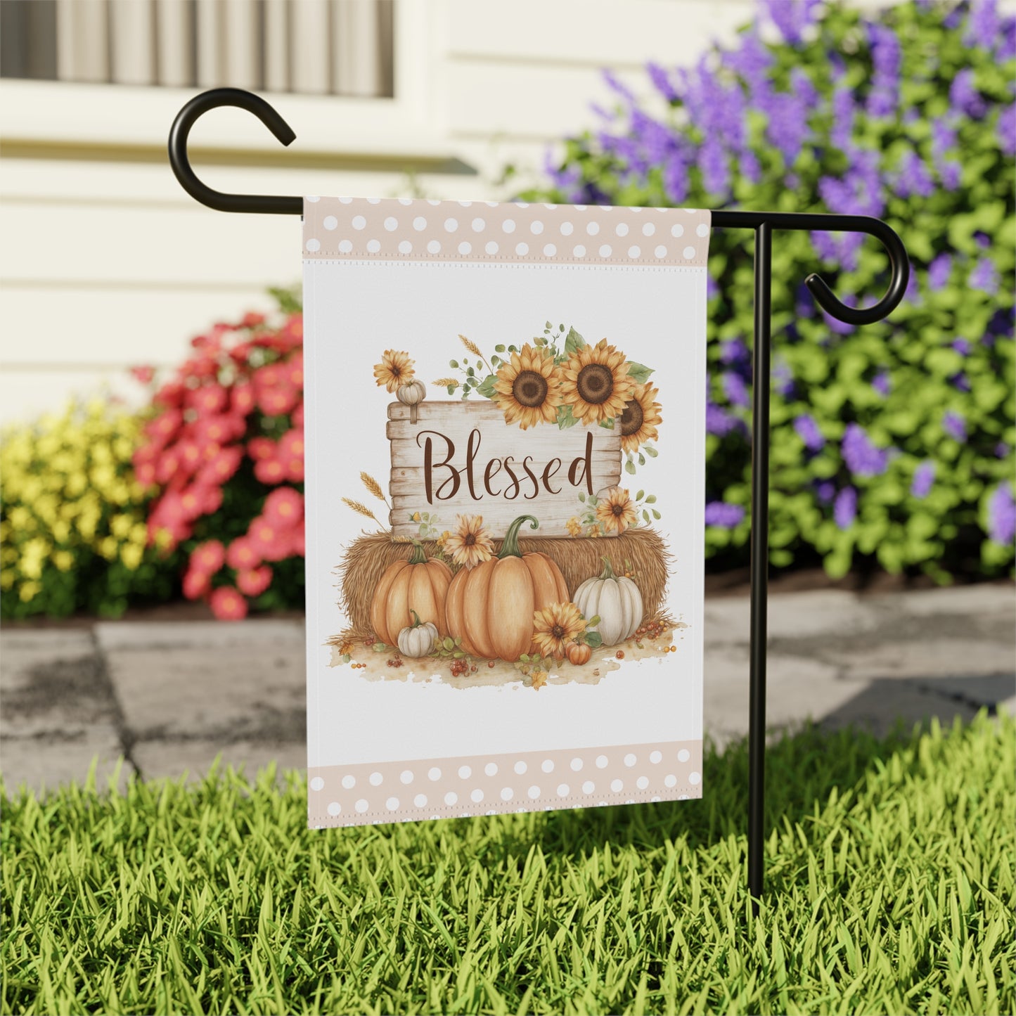 Blessed Pumpkin Garden Flag