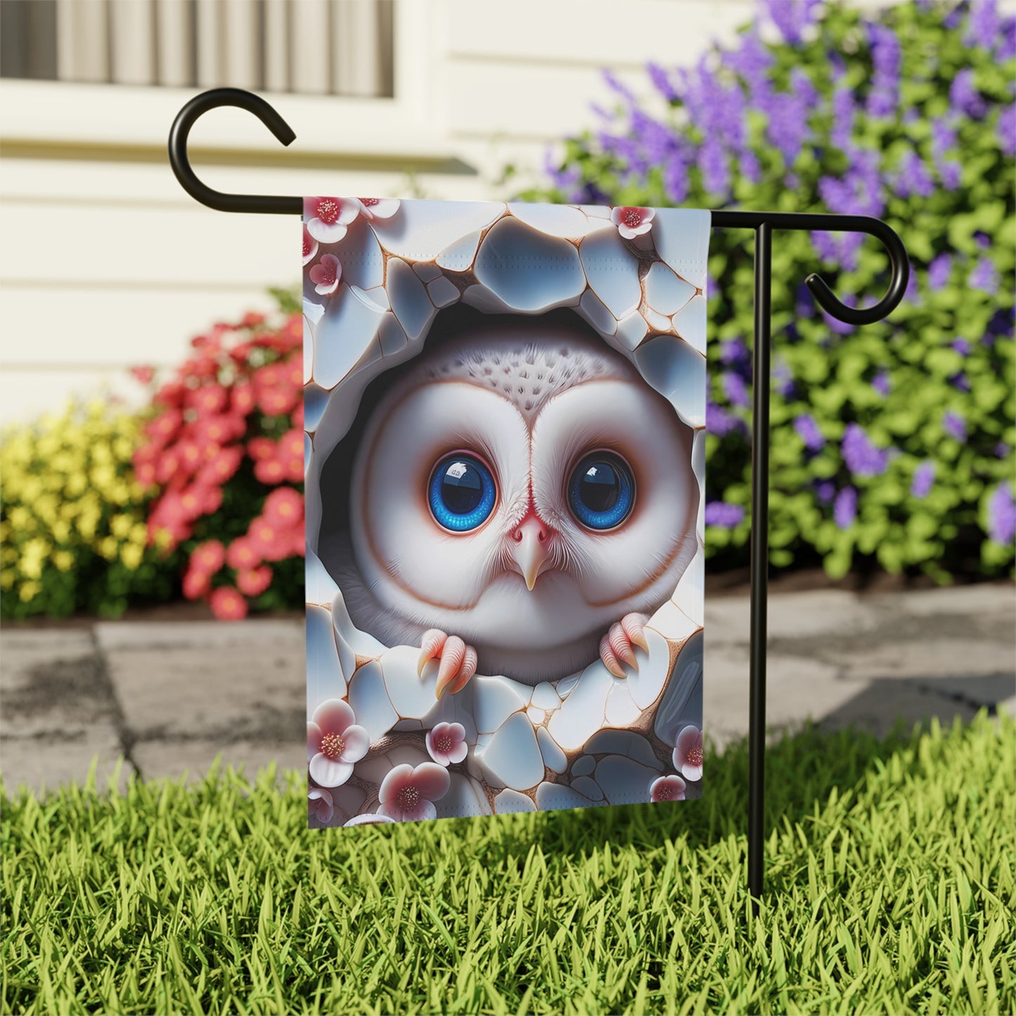 Adorable Baby Owl Garden Flag