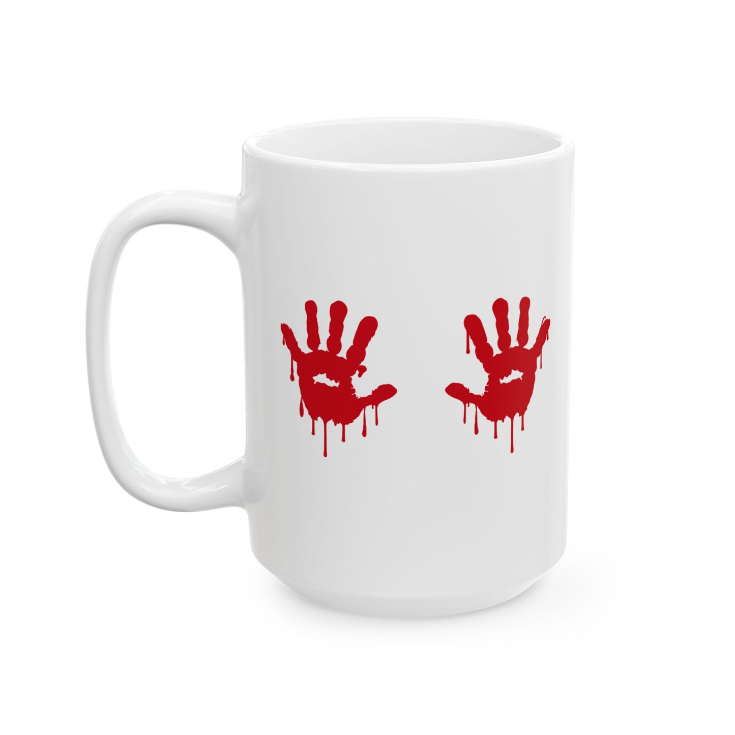 Bloody Handprints Horror Coffee Mug