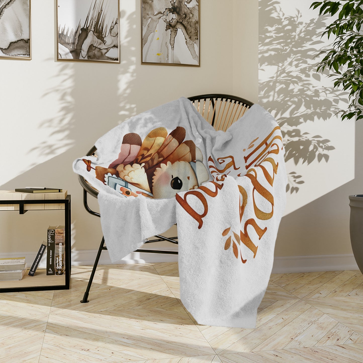 Happy Thanksgiving Chef Turkey Velveteen Blanket