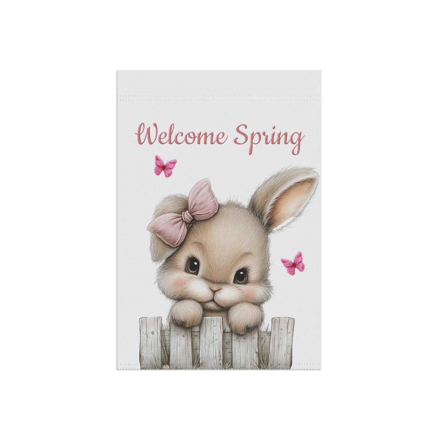Bunny & Butterflies Garden Flag