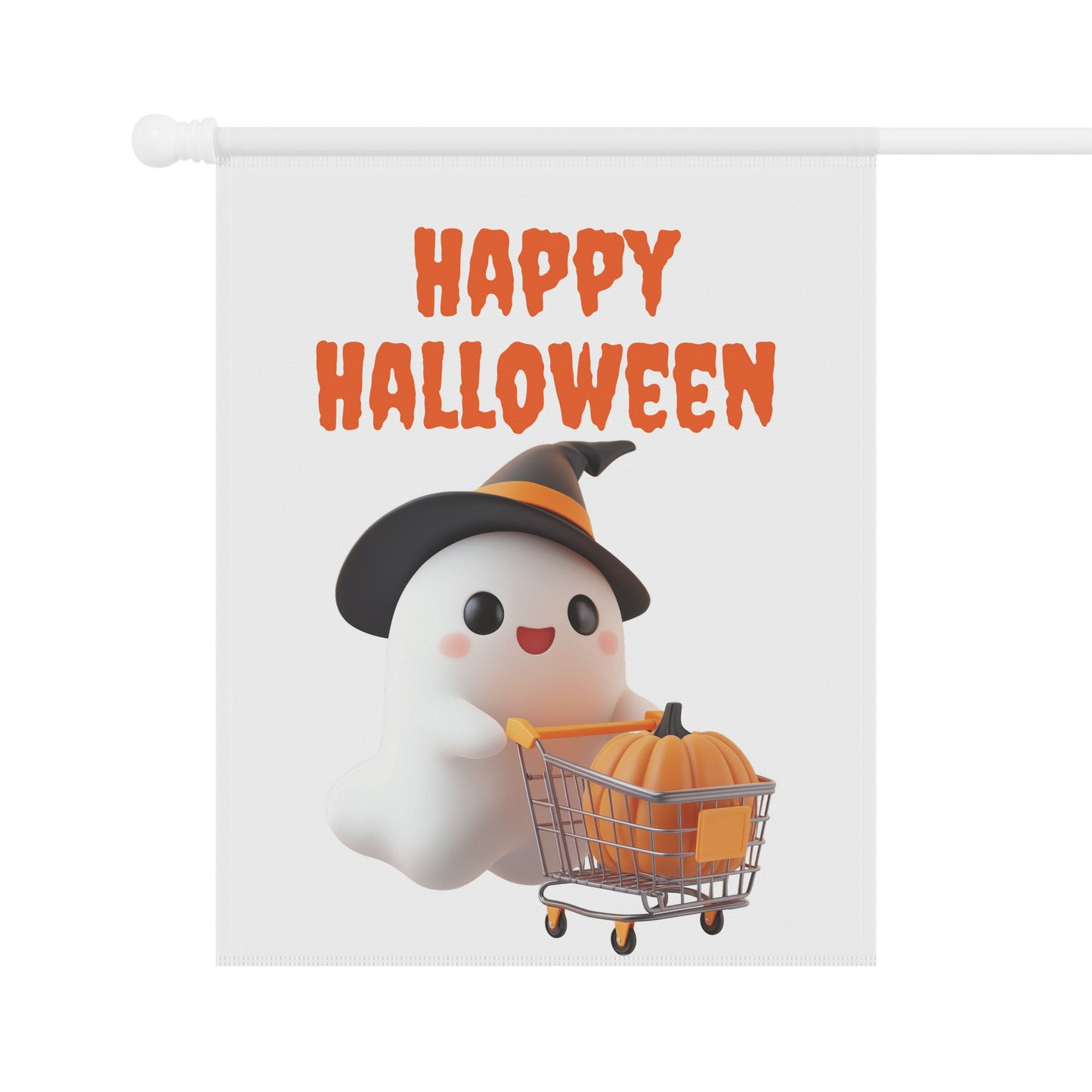 Cute Halloween Ghost Garden Flag