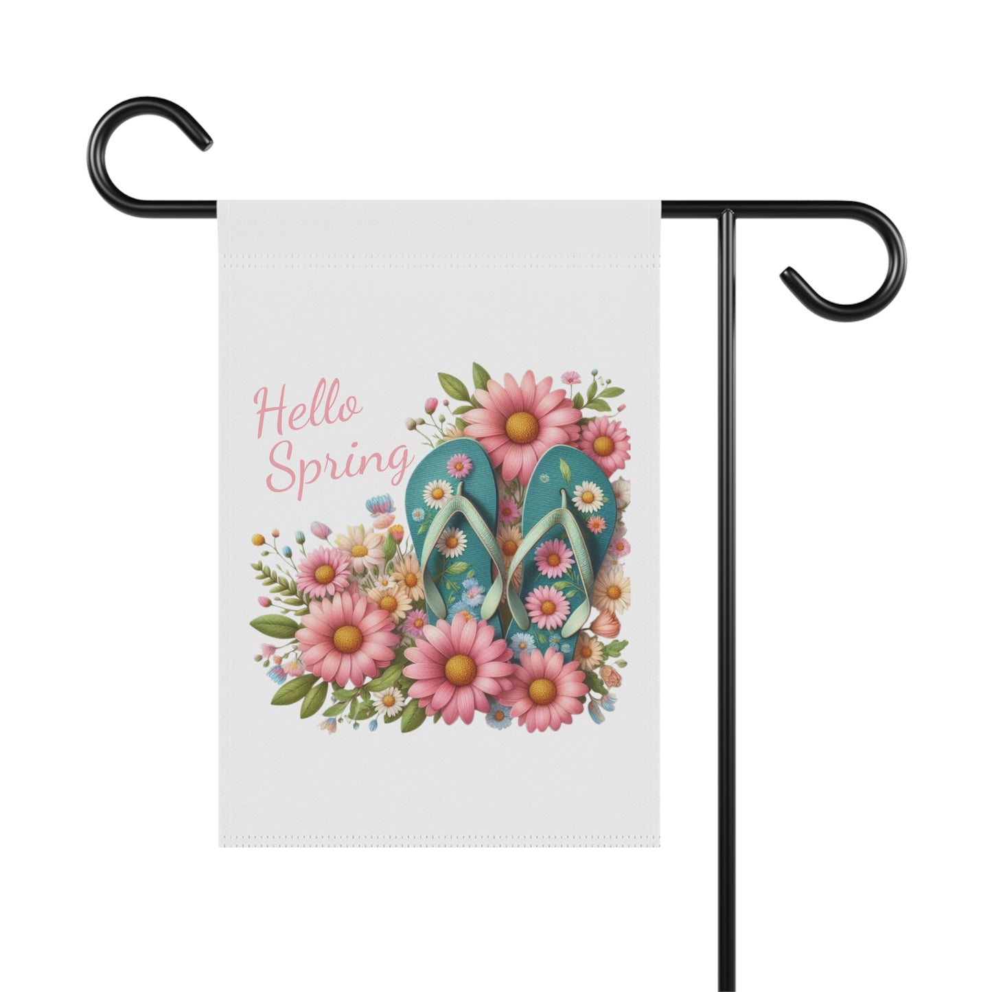 Cute Hello Spring Garden Flag