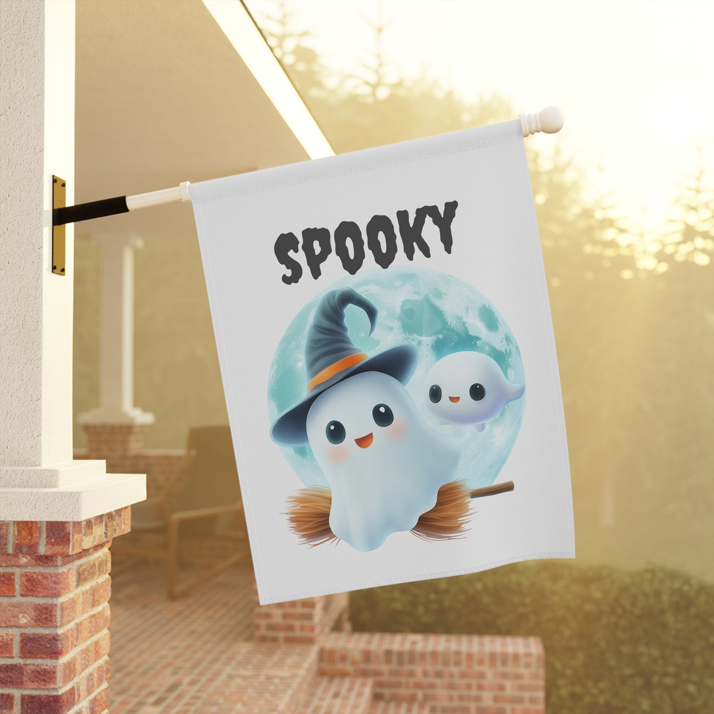 Cute Spooky Ghosts Halloween Garden Flag