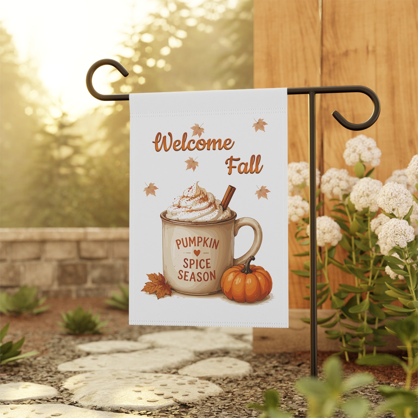 Pumpkin Spice Mug Garden Flag