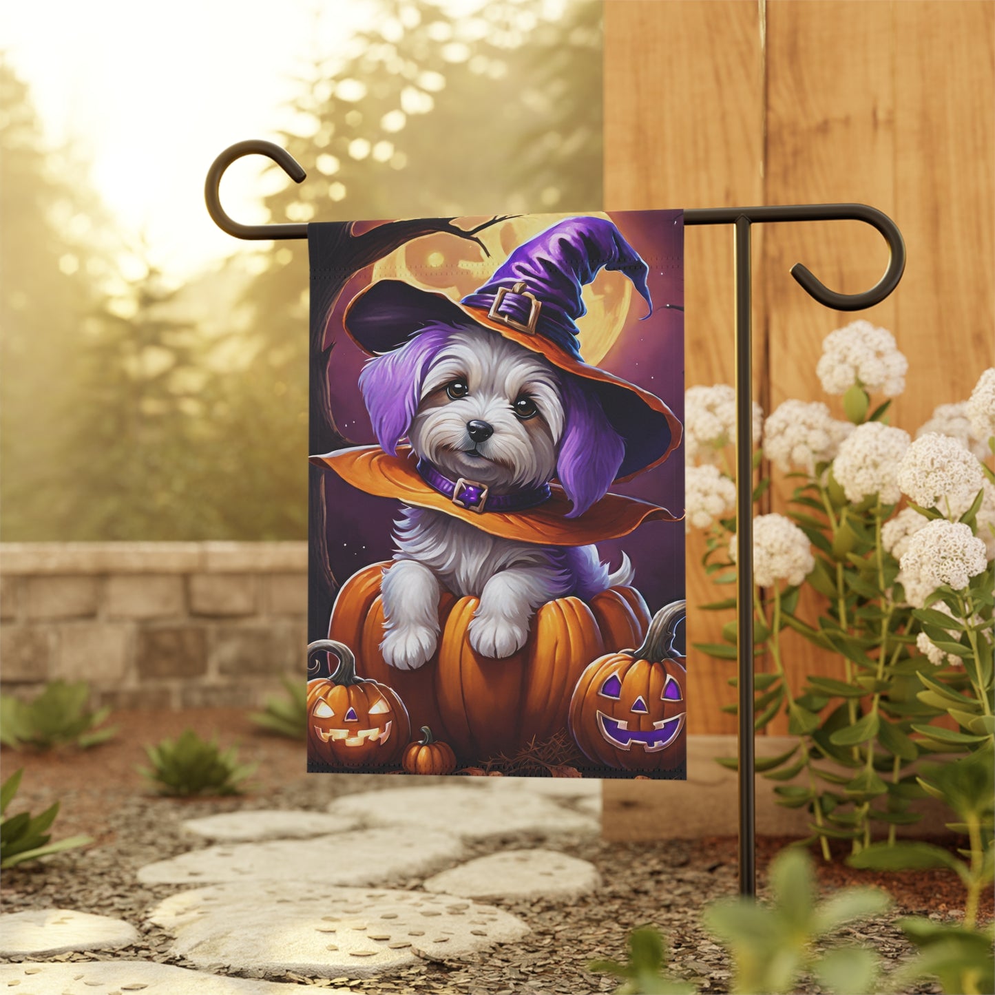 Cute Halloween Dog Garden Flag/ House Banner