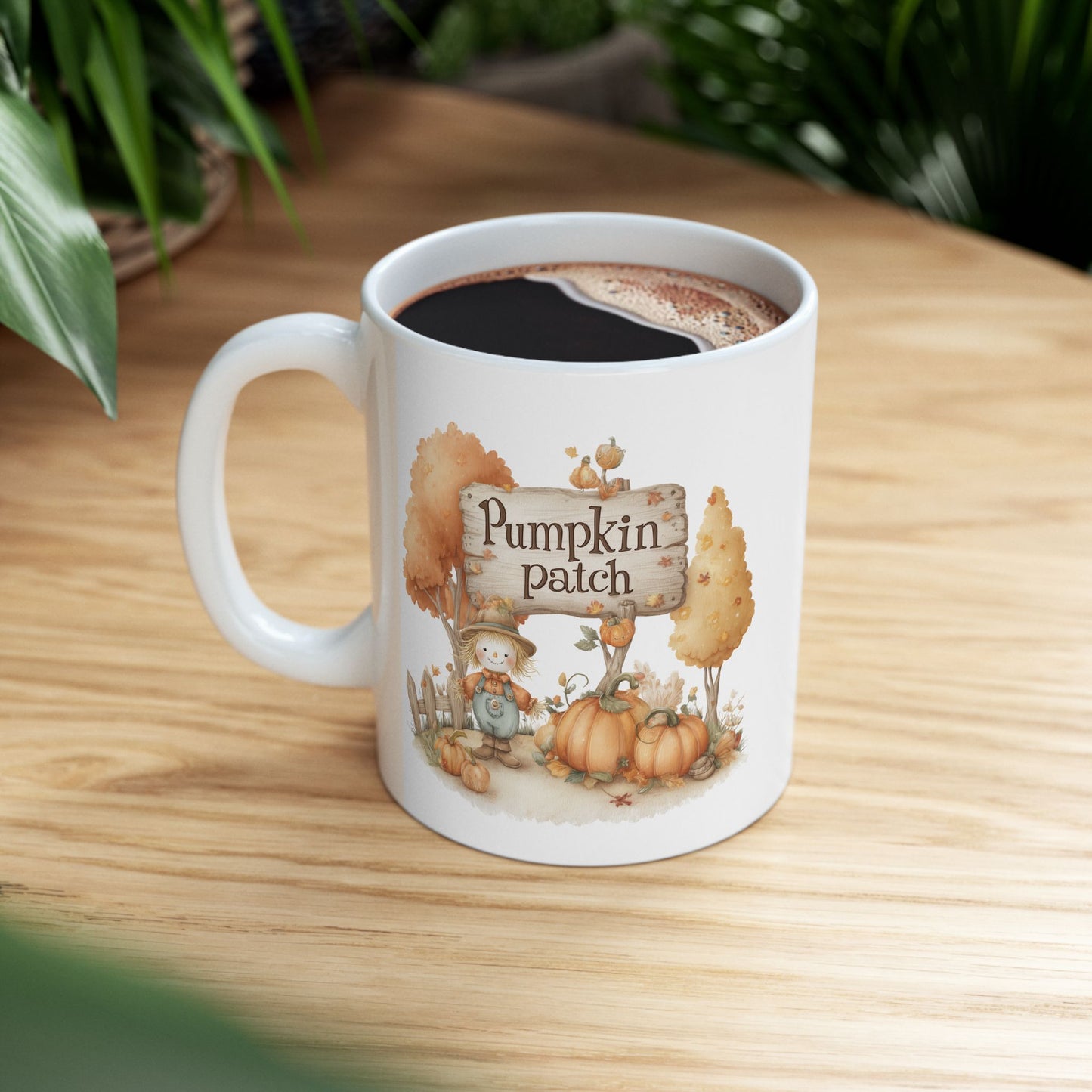 Whimsical Scarecrow Coffee Mug