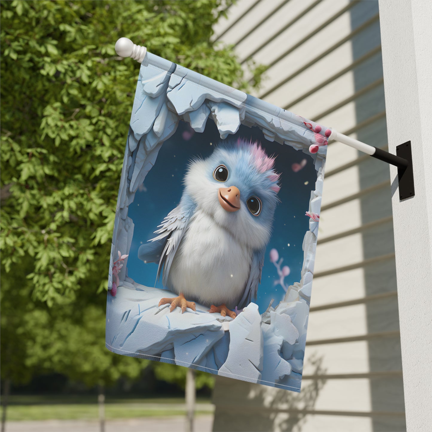 Cute Baby Bird Garden Flag