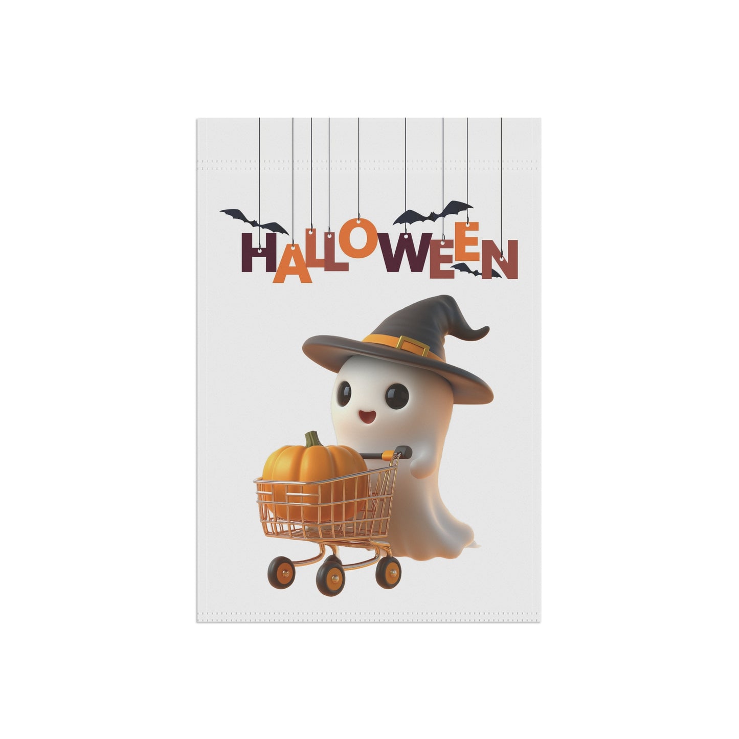 Cute Halloween Ghost Garden Flag