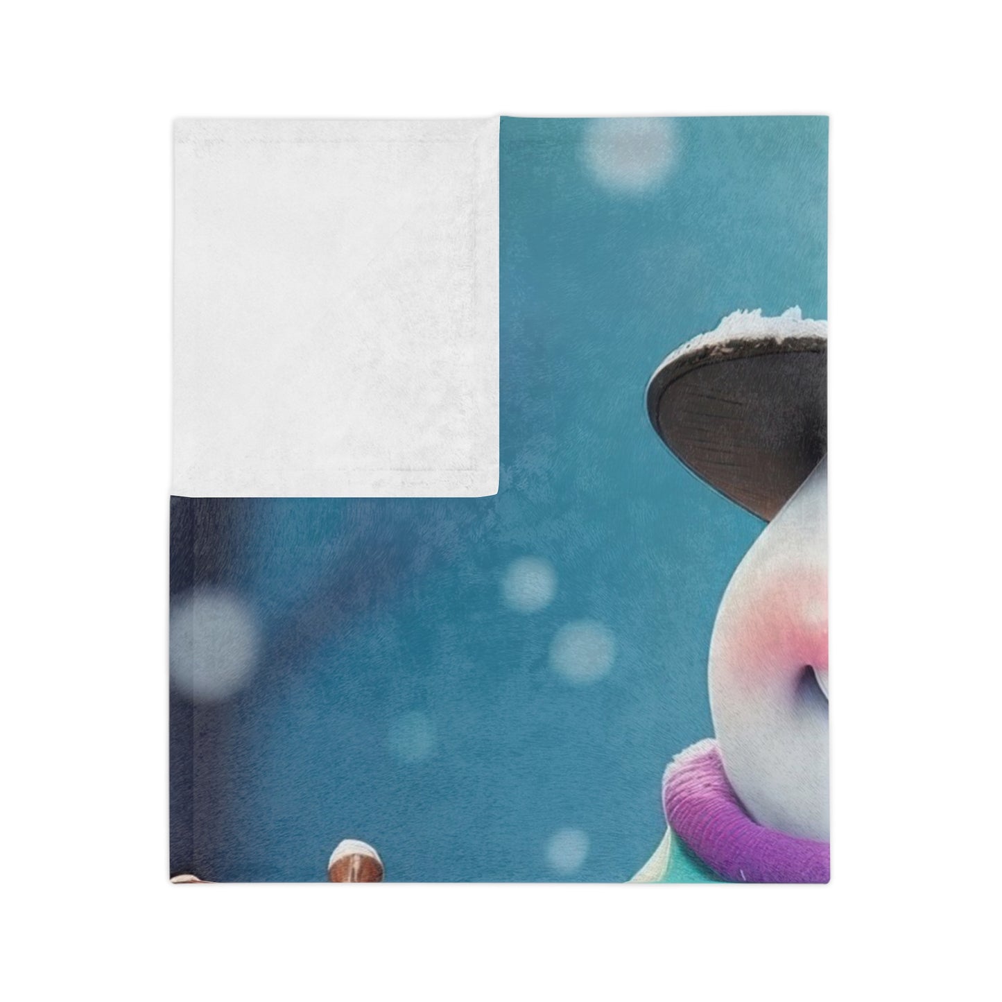 Colorful Snowman Velveteen Plush Blanket