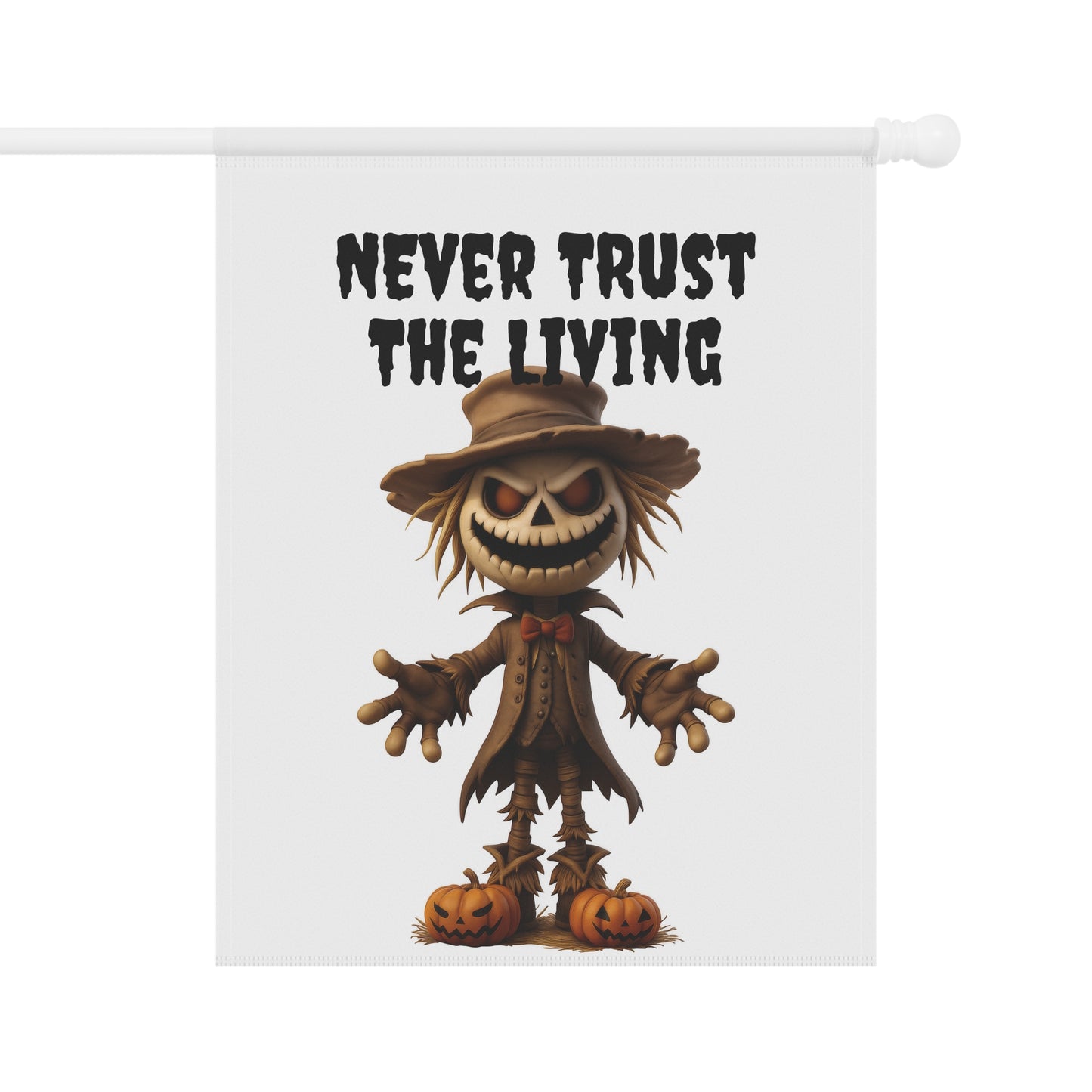 Creepy Zombie Scarecrow Garden Flag