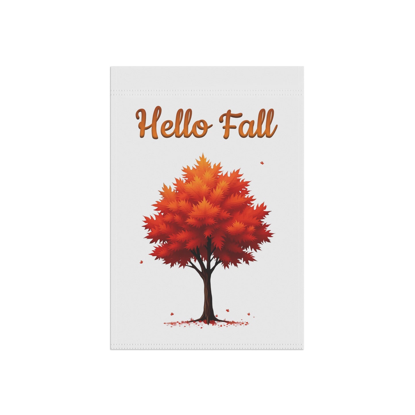 Hello Fall Garden Flag with Autumn Tree