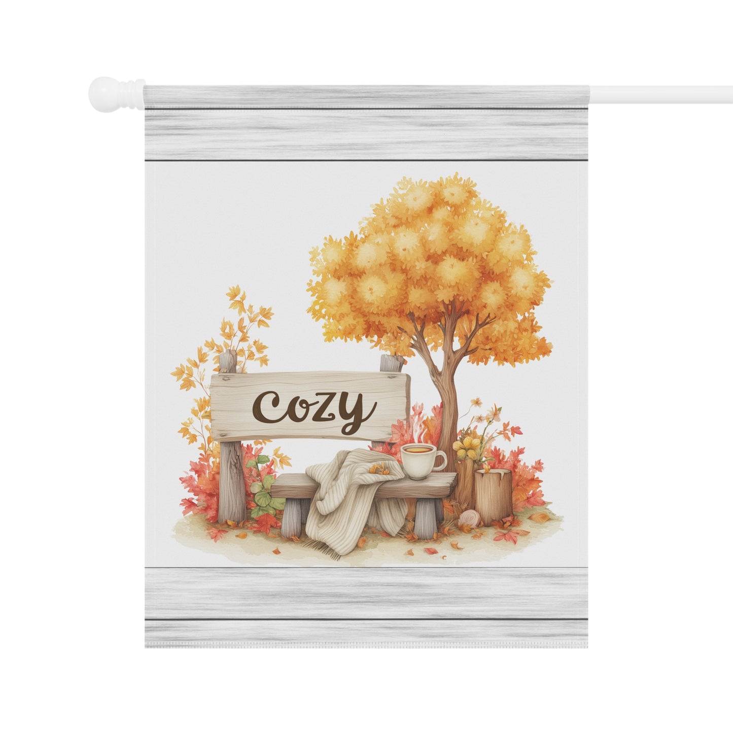 Cozy Autumn Garden Flag