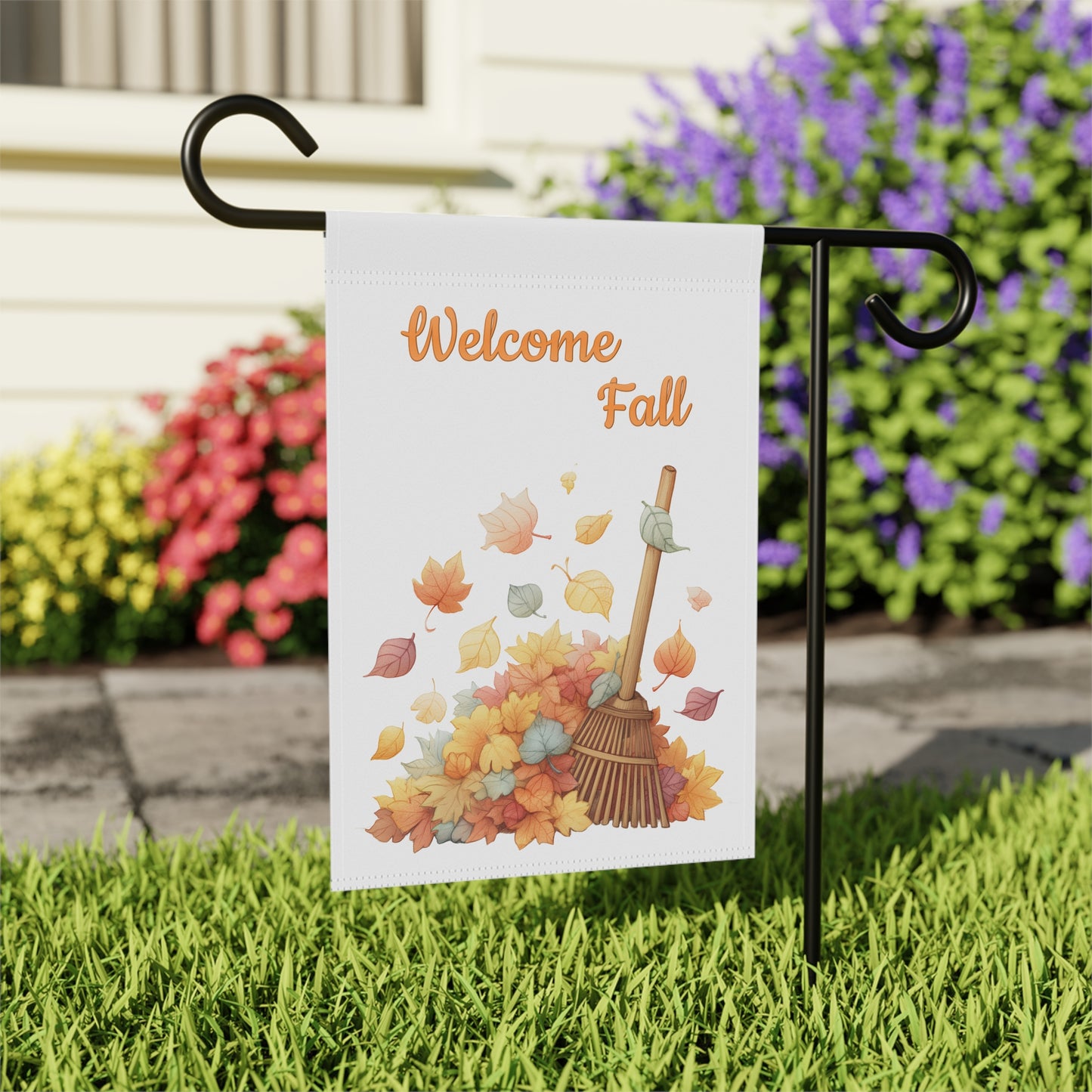 Cute Welcome Fall Garden Flag
