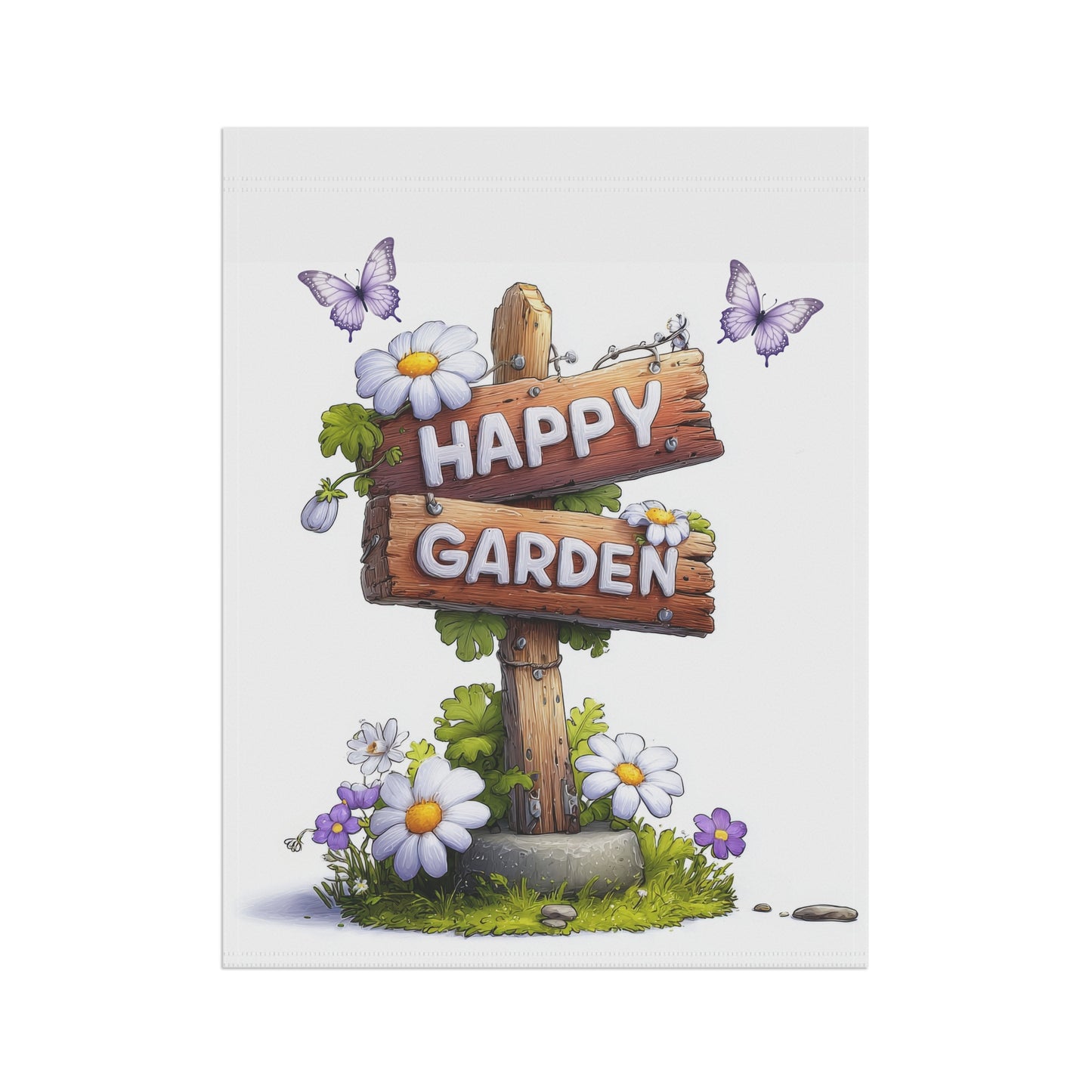 Whimsical Daisy and Butterfly Summer Yard Decor