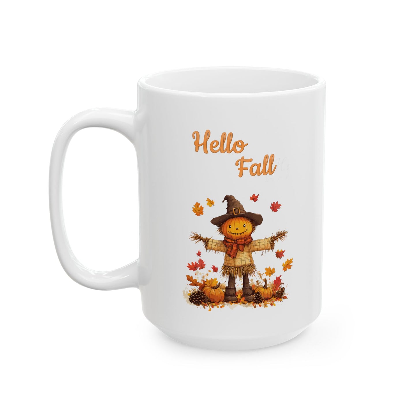 Hello Fall Pumpkin Scarecrow Coffee Mug