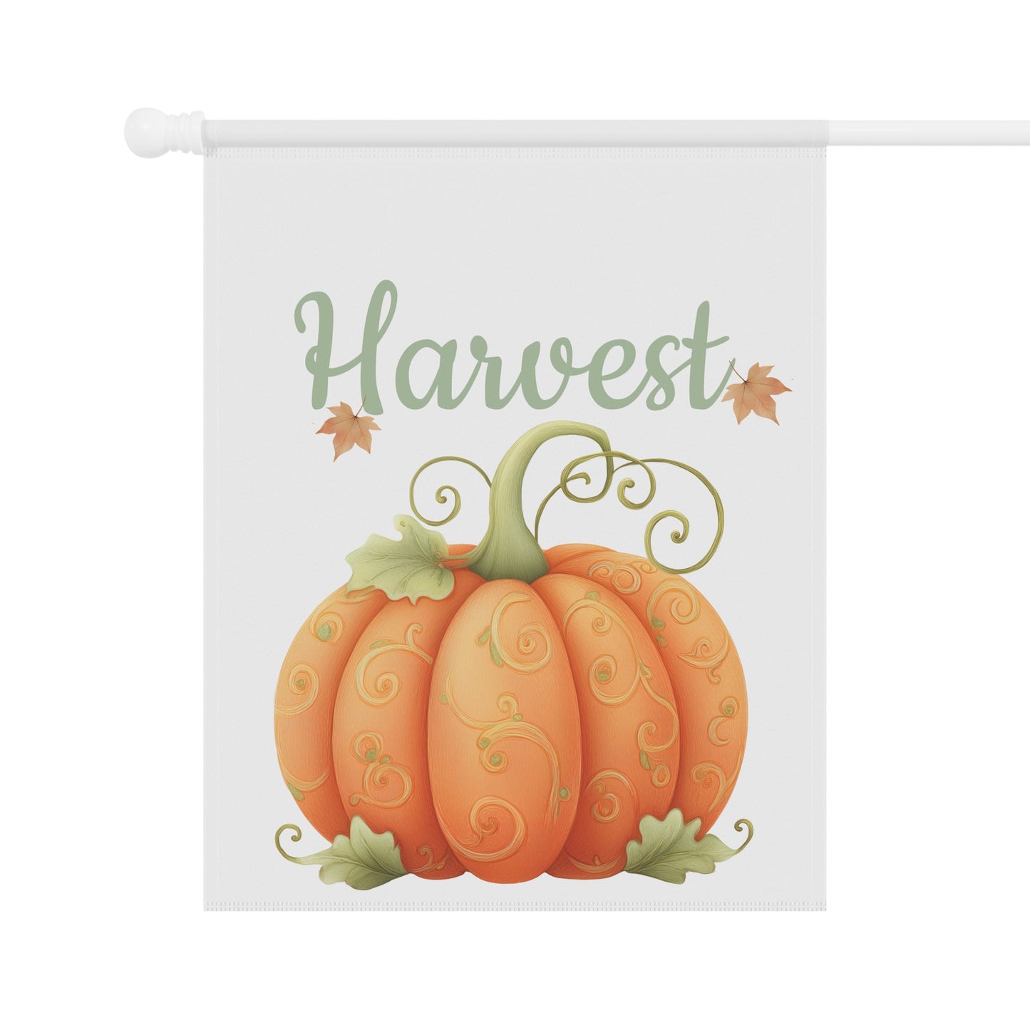 Elegant Pumpkin Garden Flag