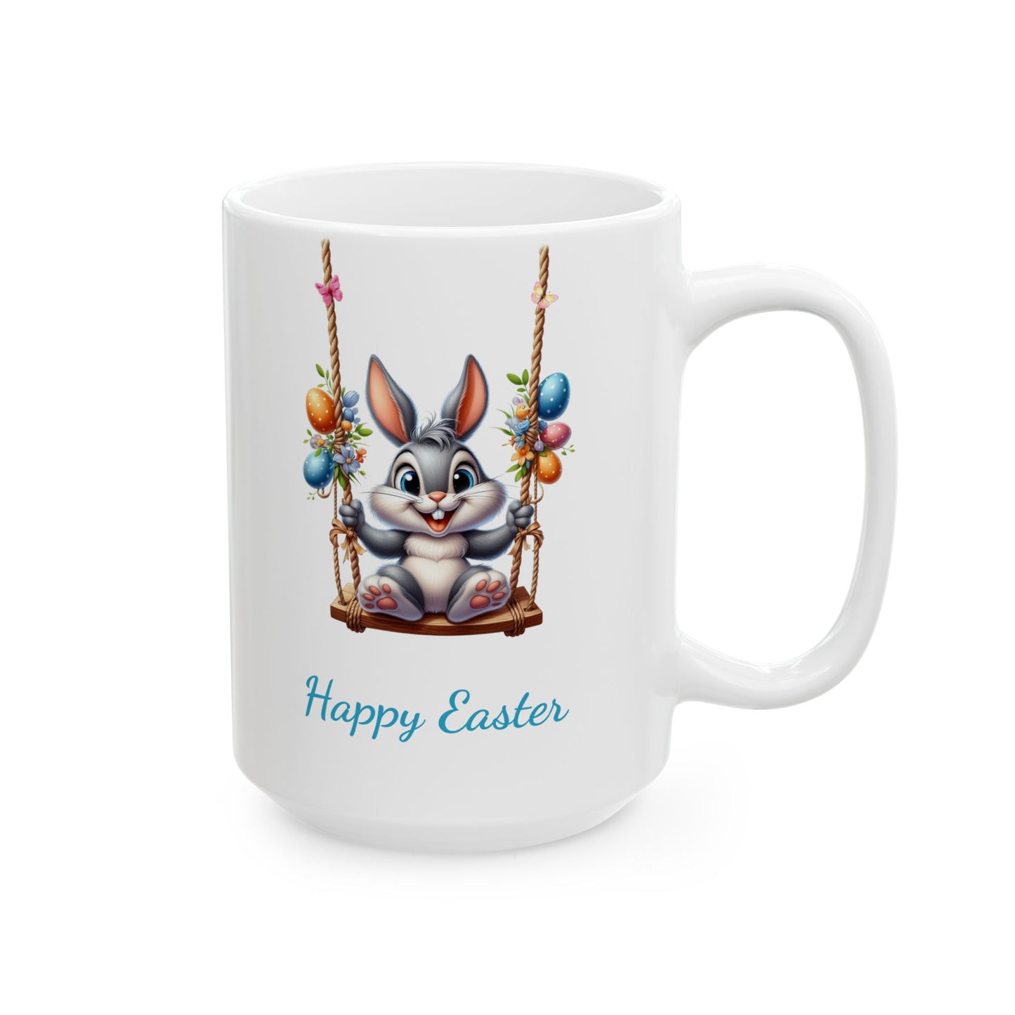 Cute Swinging Bunny Easter Mug